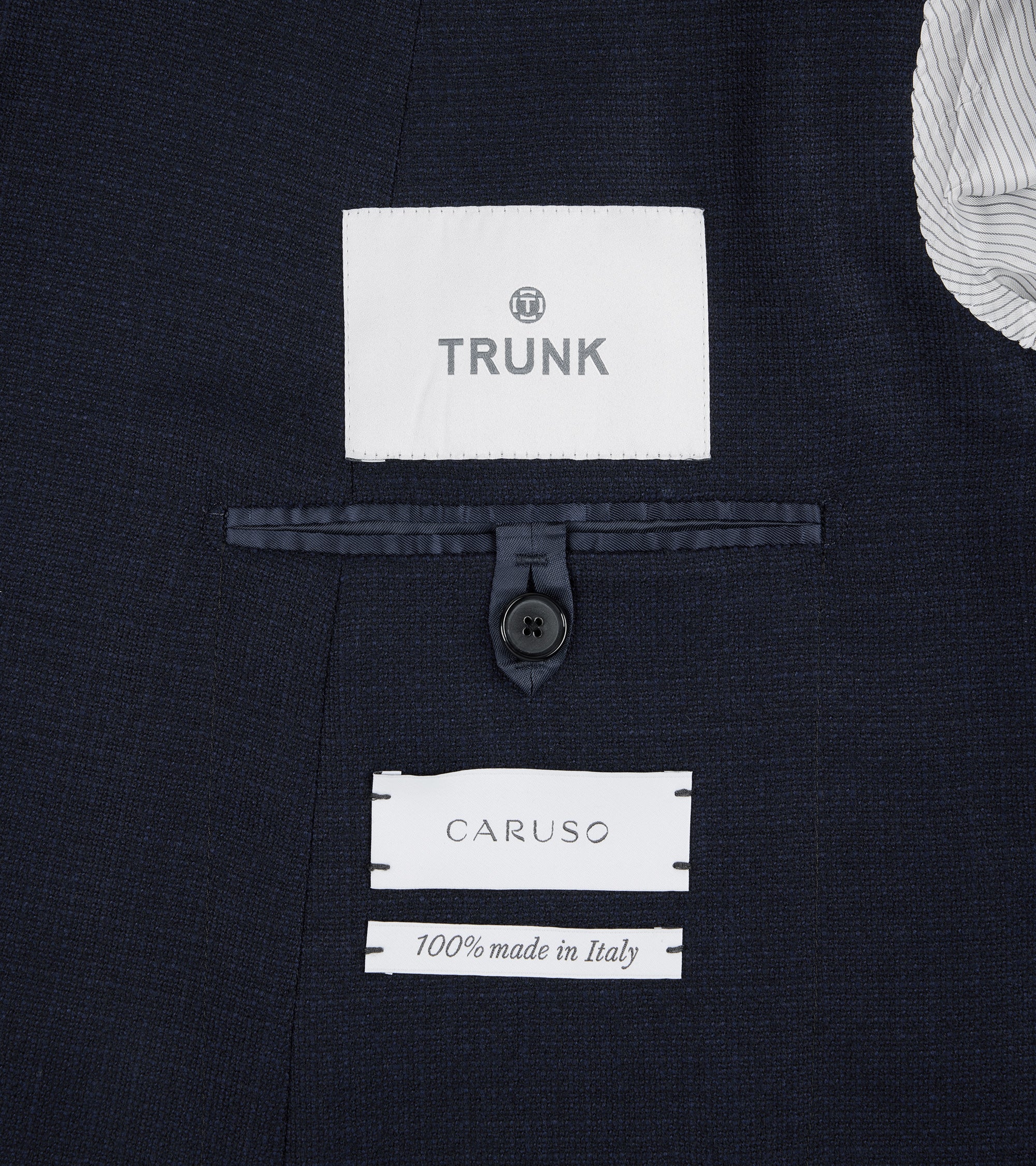 Caruso Aida Wool Melange Double-Breasted Jacket: Navy