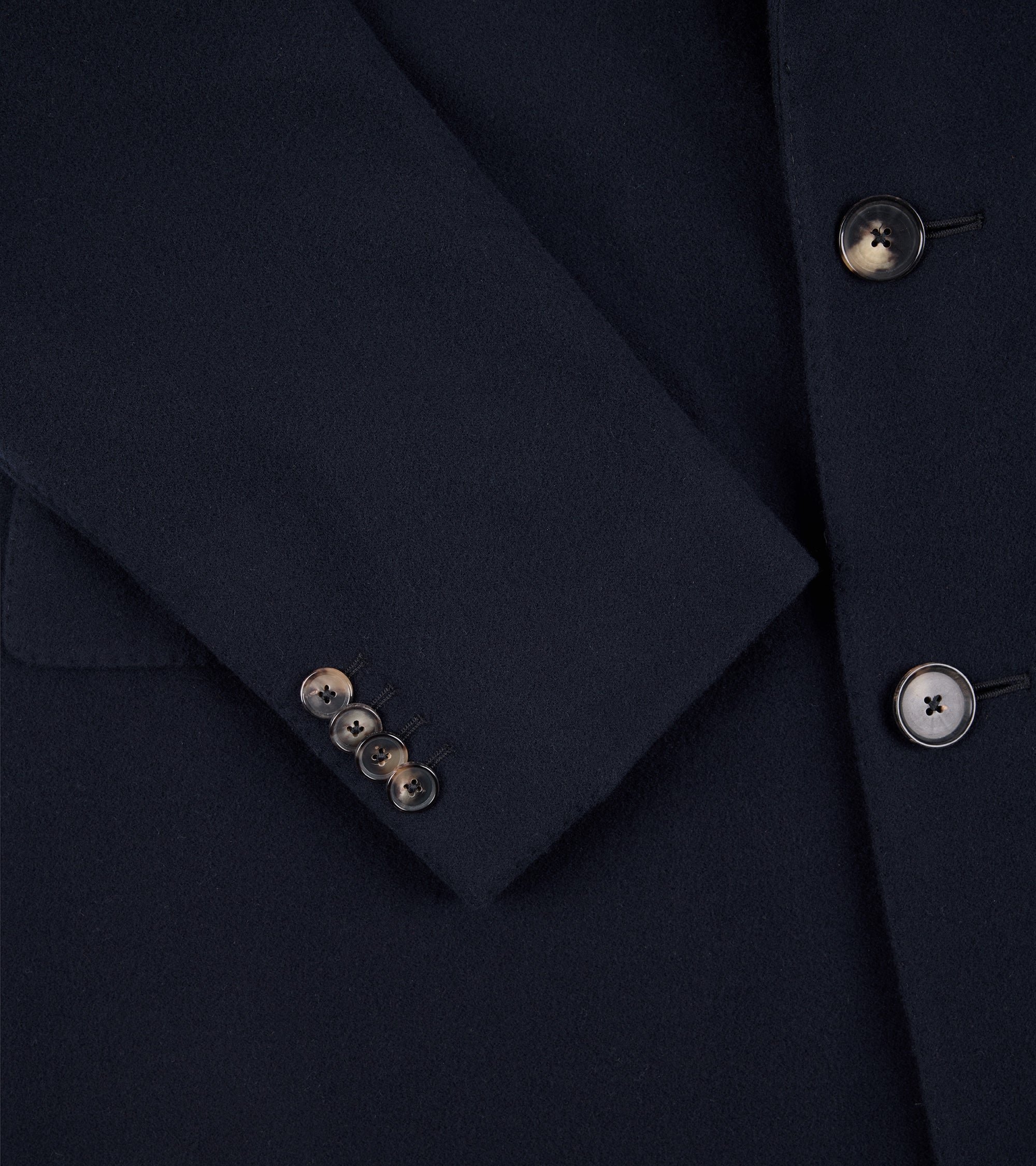 Caruso Aida Wool Overcoat: Navy