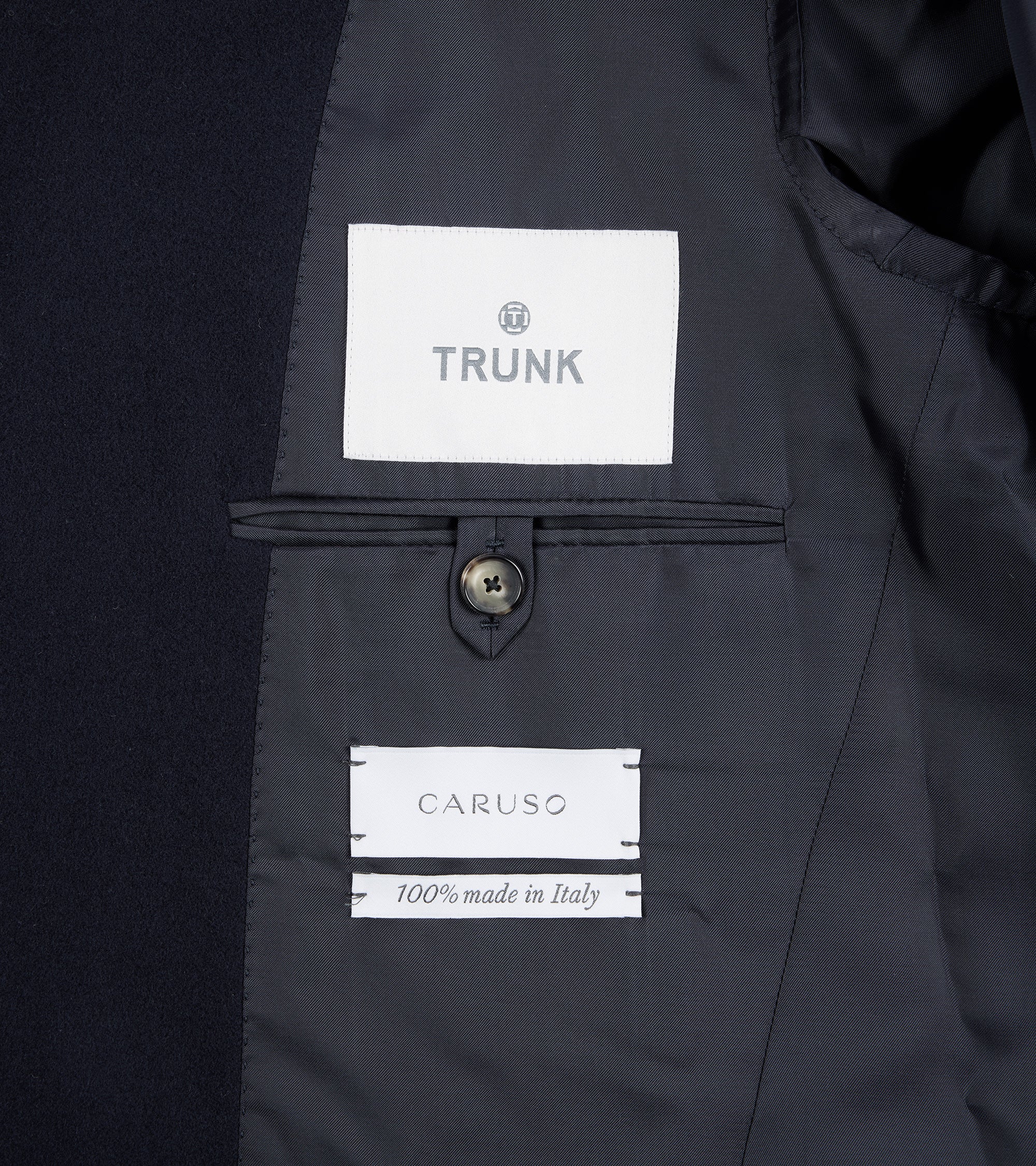 Caruso Aida Wool Overcoat: Navy