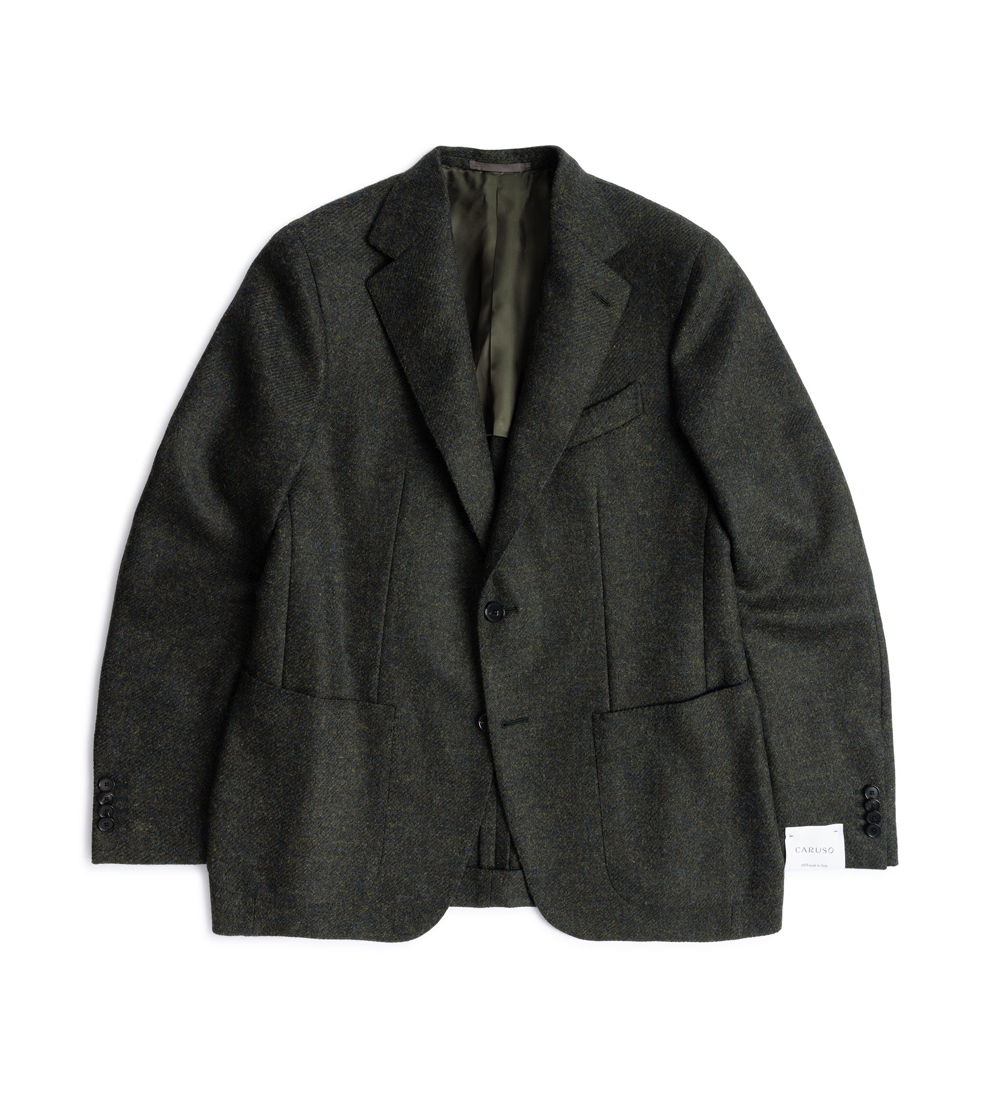 Caruso Aida English Shetland Wool Jacket: Green