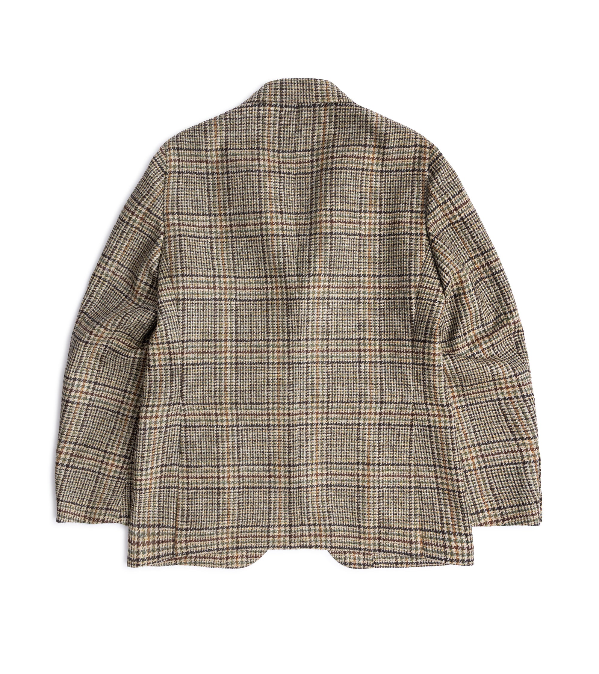 Caruso Aida Wool Large Glencheck Jacket: Green
