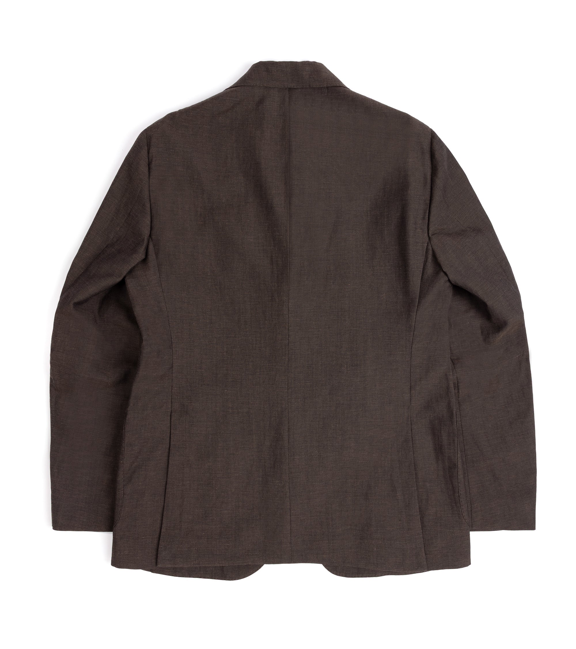 Caruso Butterfly Wool Linen Jacket: Brown