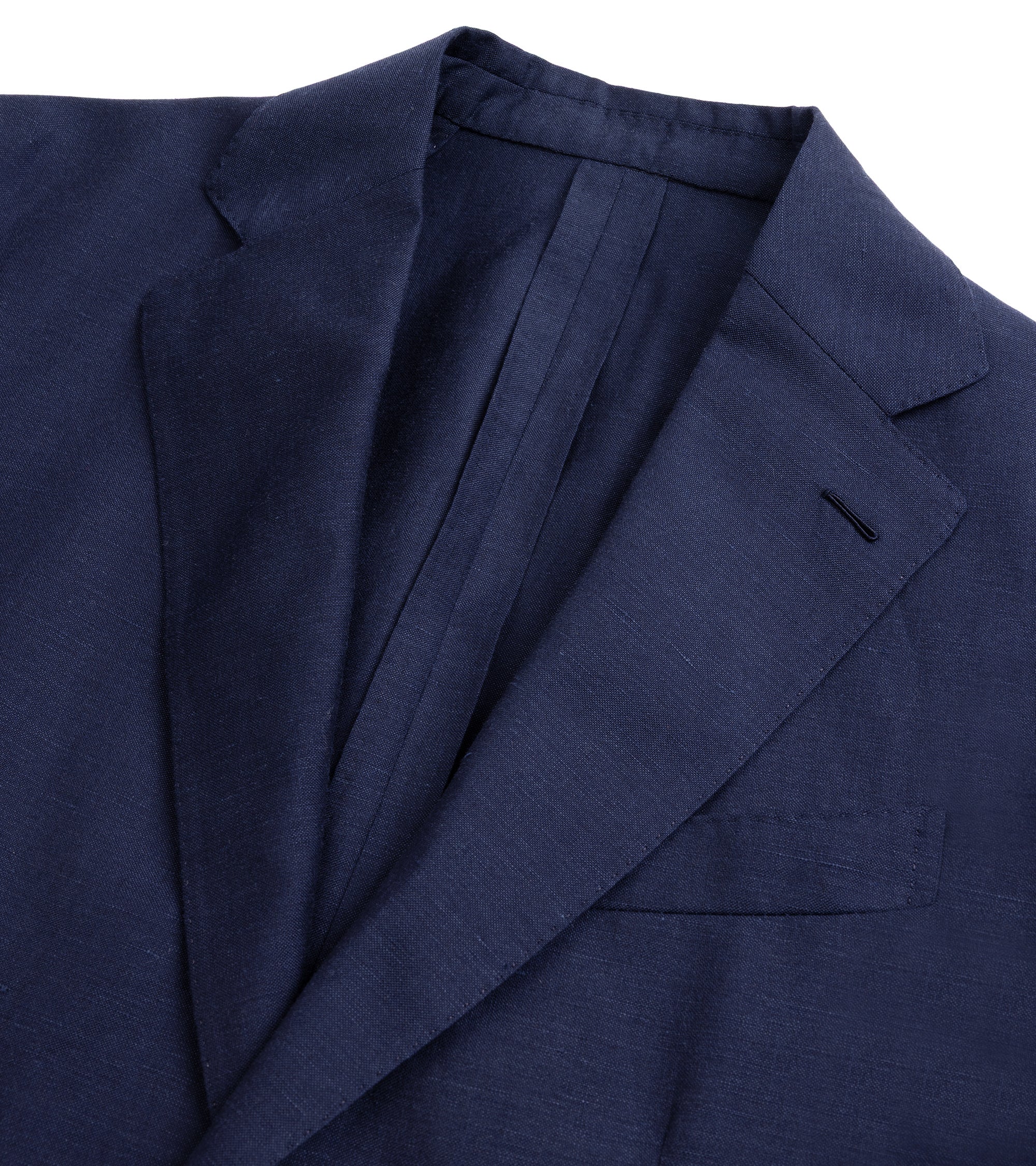 Caruso Butterfly Wool Linen Jacket: Navy