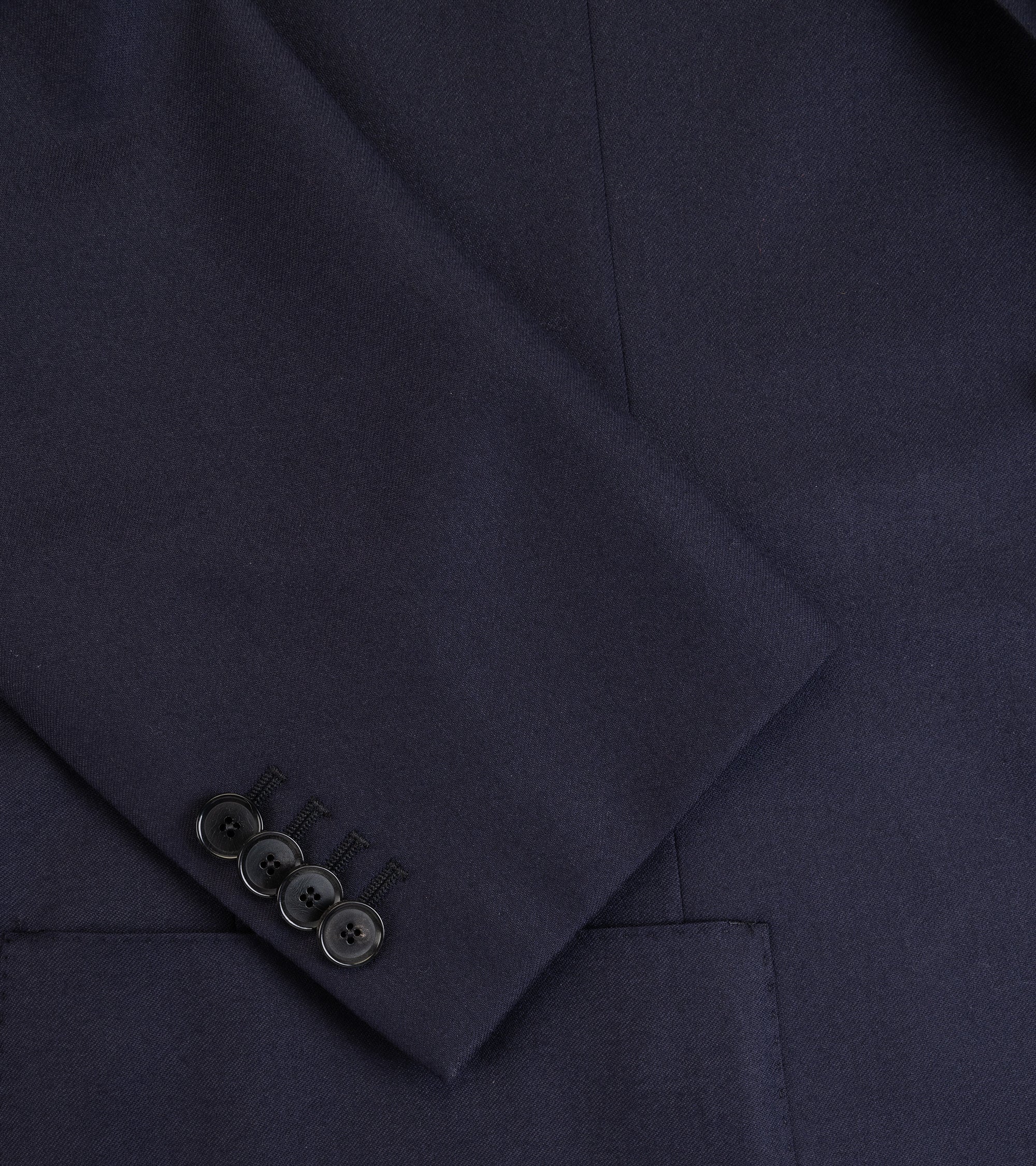 Caruso Superlight Wool Flannel Suit: Navy