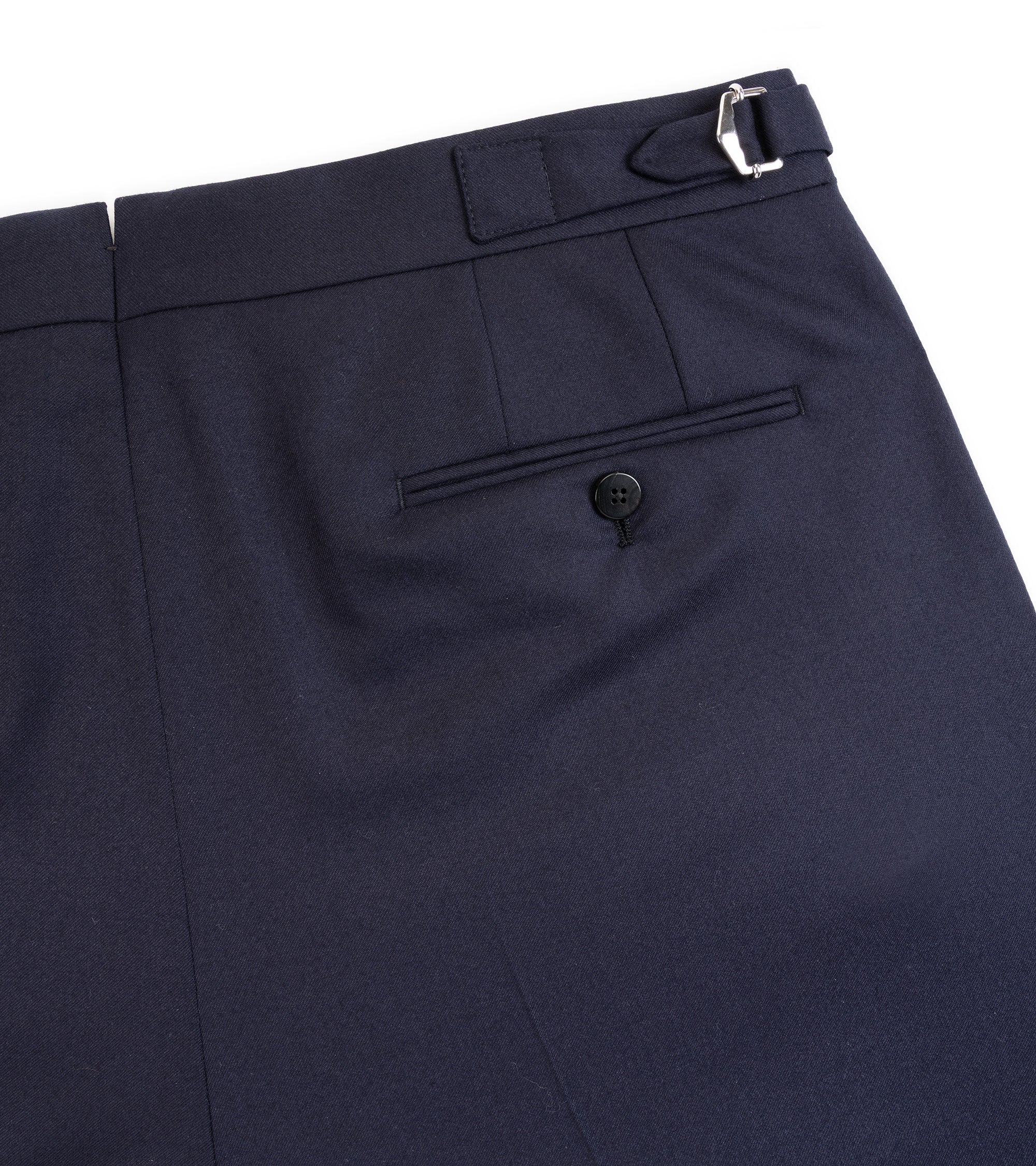 Caruso Superlight Wool Flannel Suit: Navy