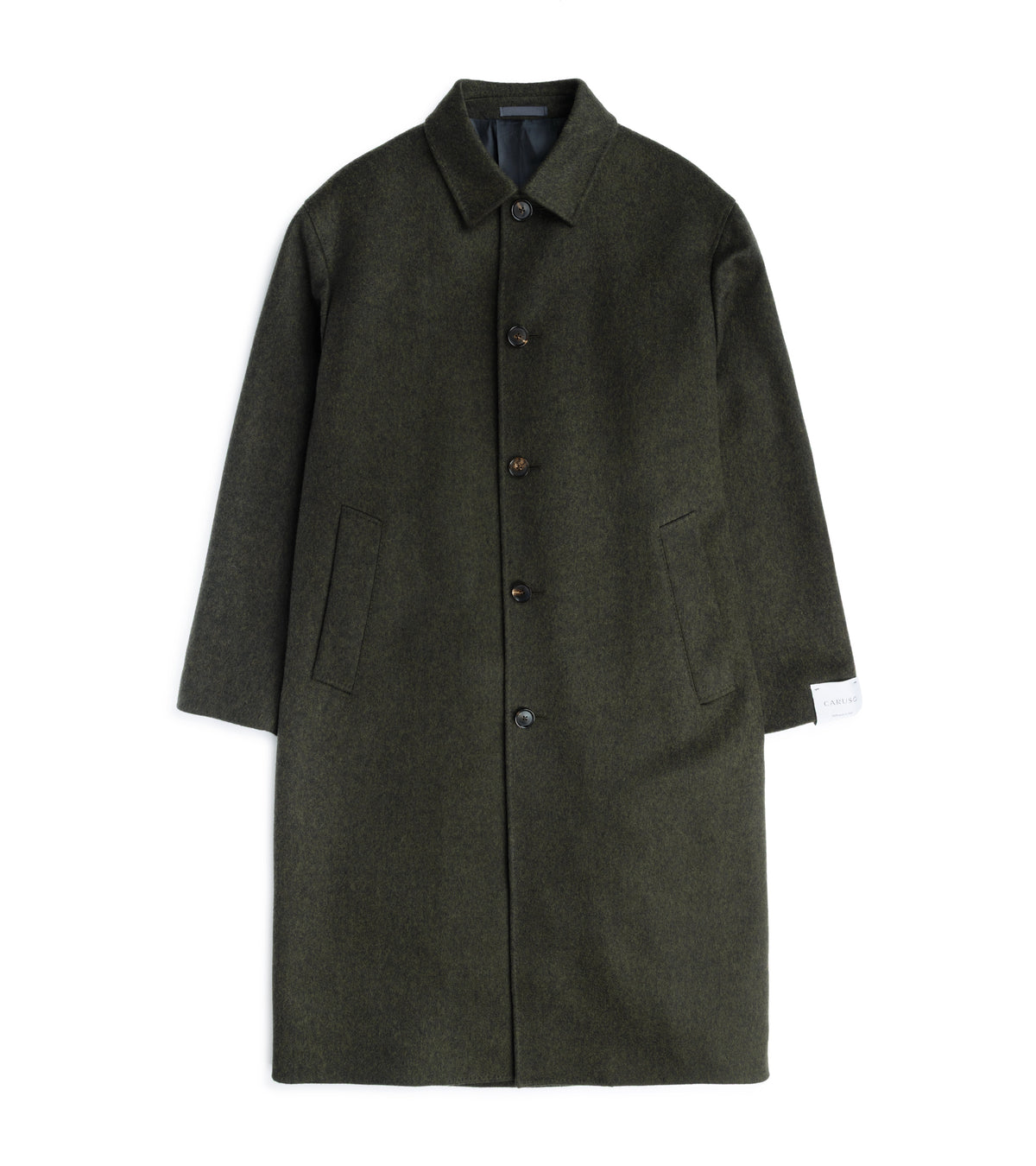 Caruso Wool Rigoletto Loden Coat: Green