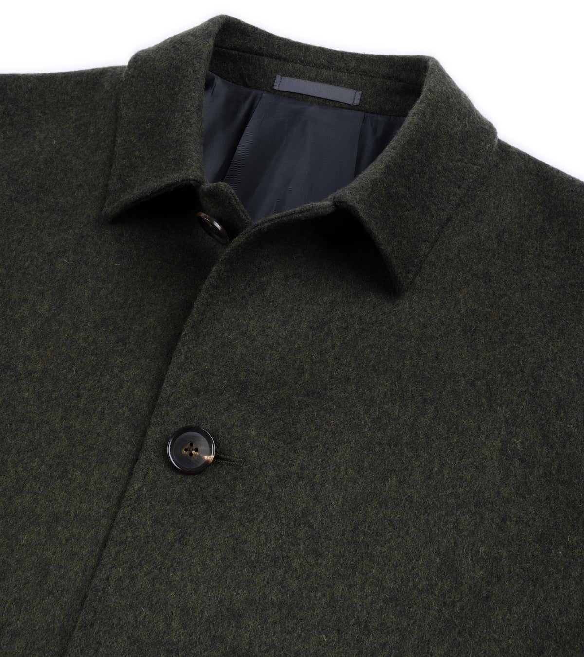 Caruso Wool Rigoletto Loden Coat: Green