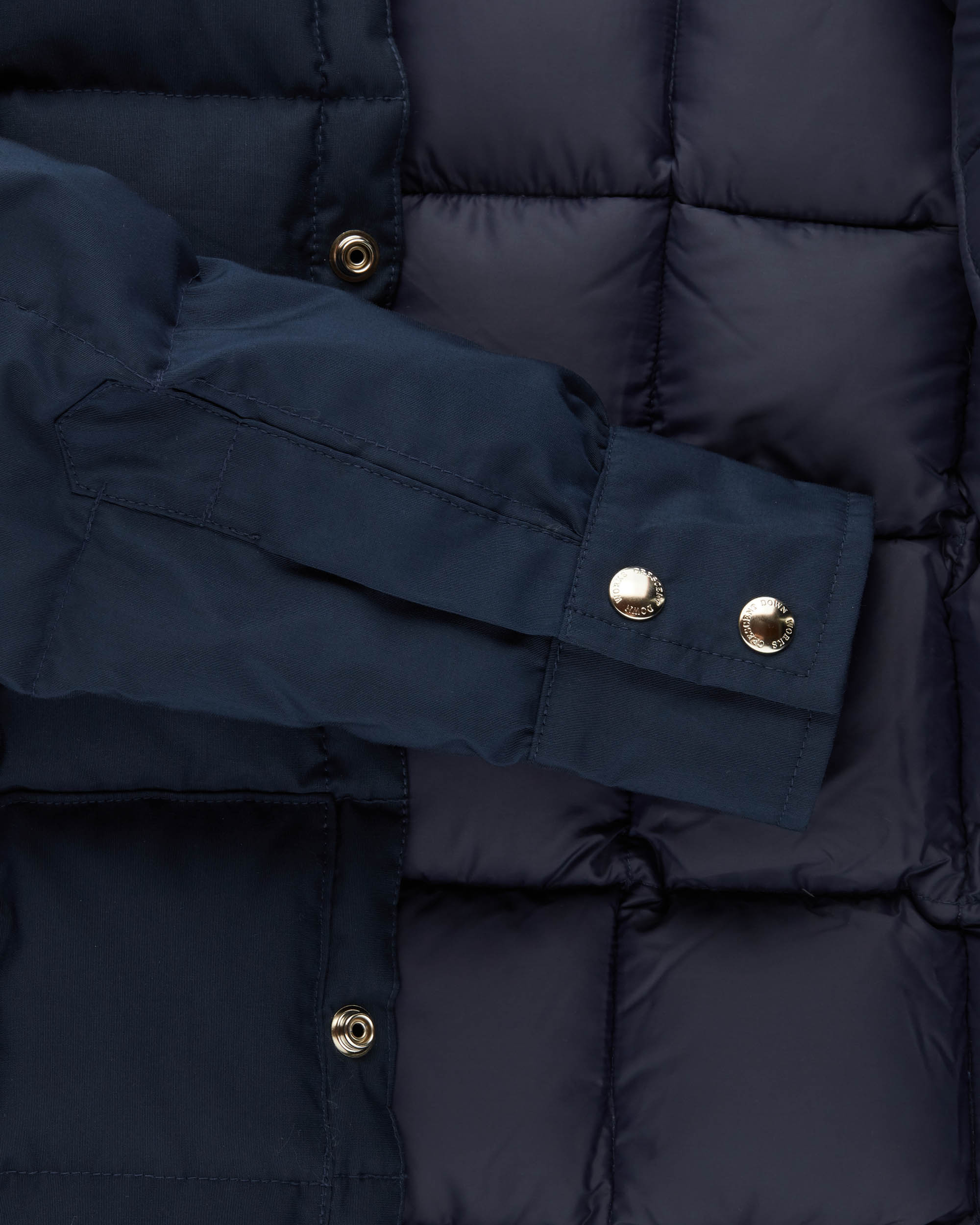 Crescent Down Works 60/40 Padded Down Shirt: Navy