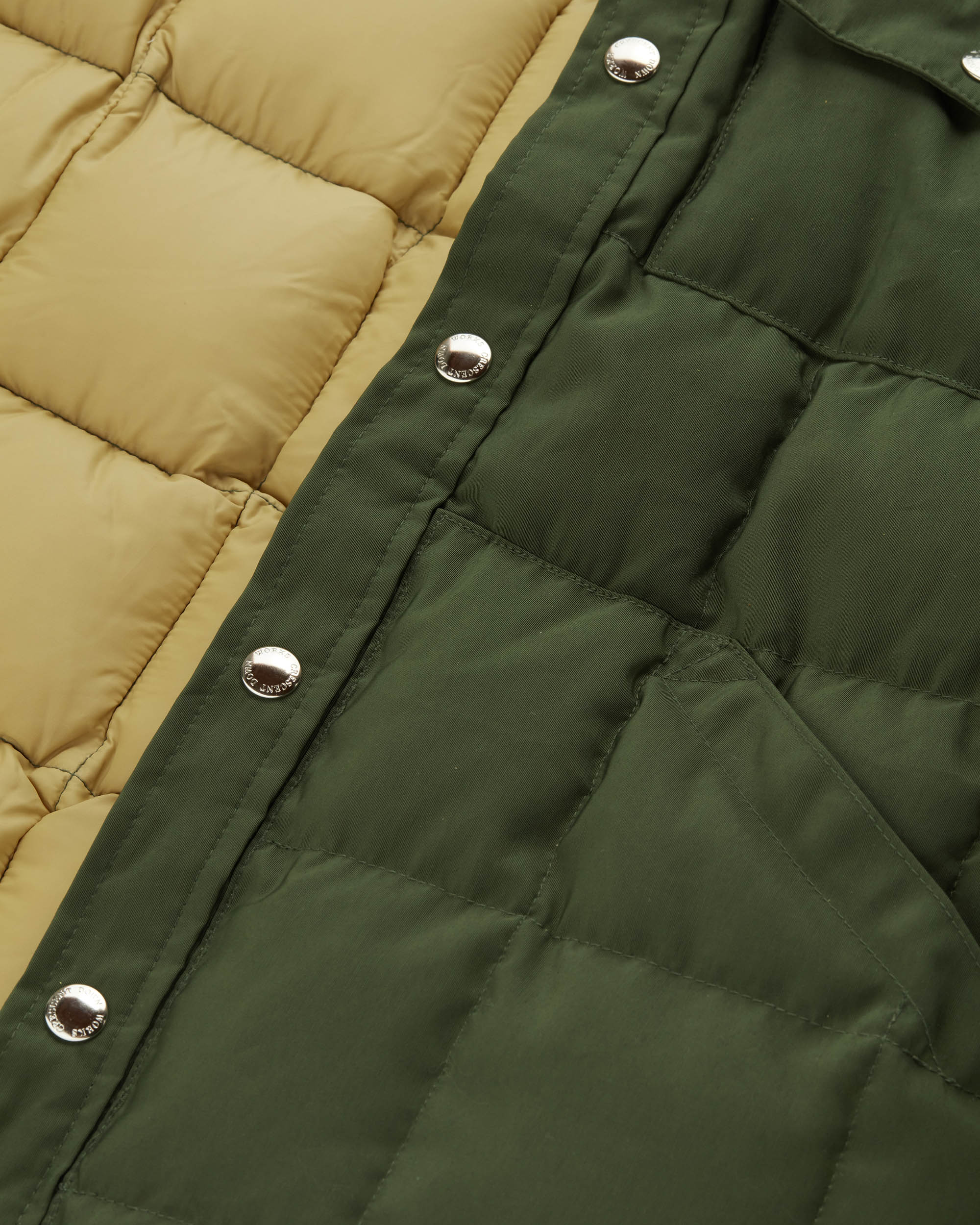 Crescent Down Works 60/40 Padded Down Shirt: Olive