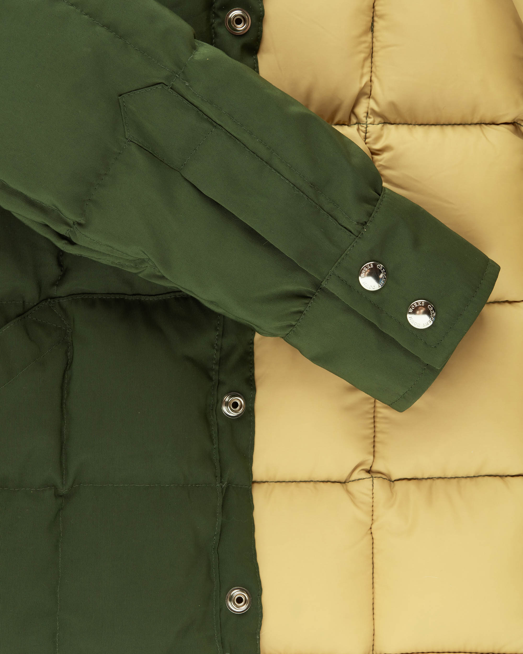 Crescent Down Works 60/40 Padded Down Shirt: Olive
