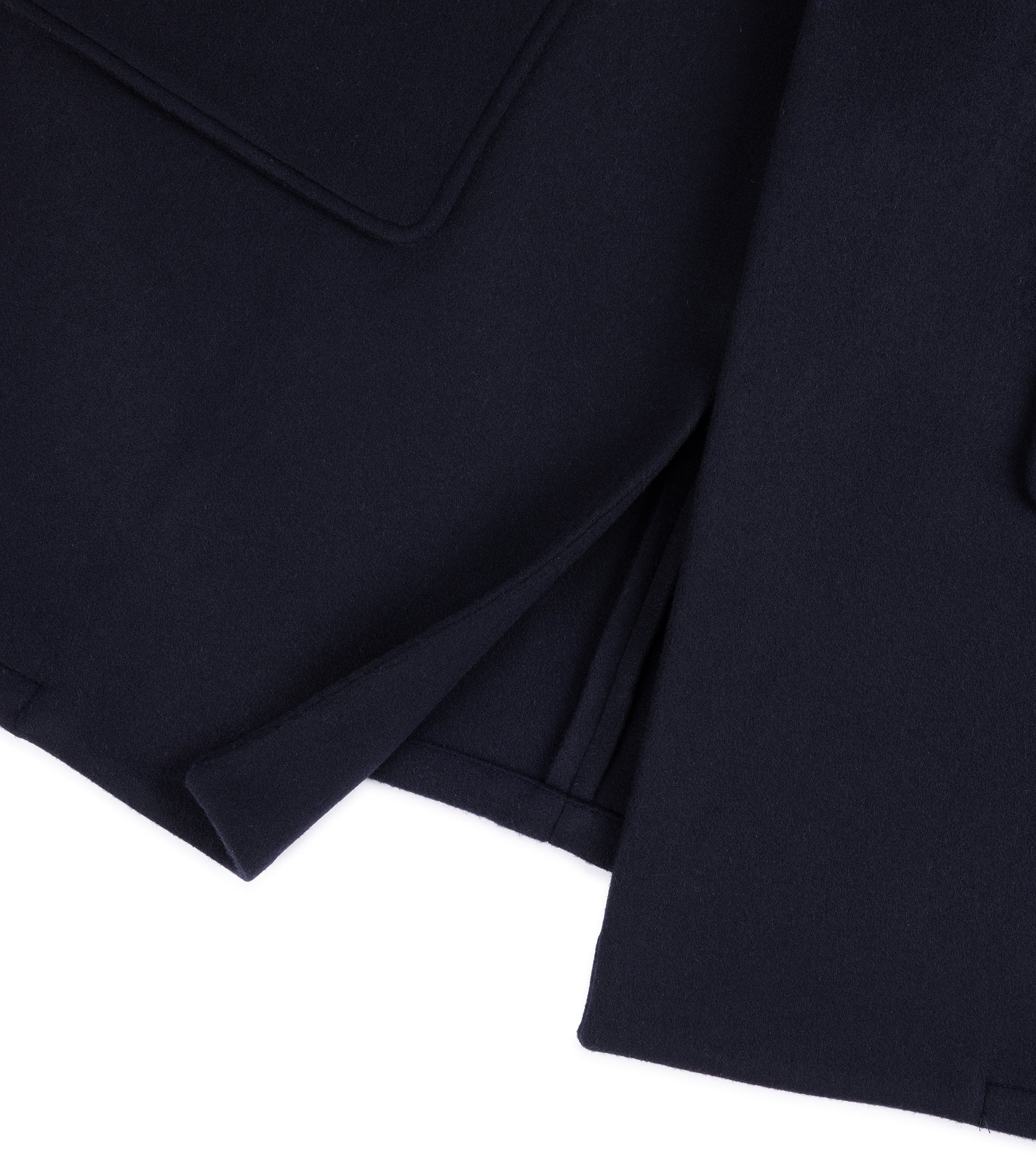 De Bonne Facture Austrian Wool Cardigan Coat: Navy
