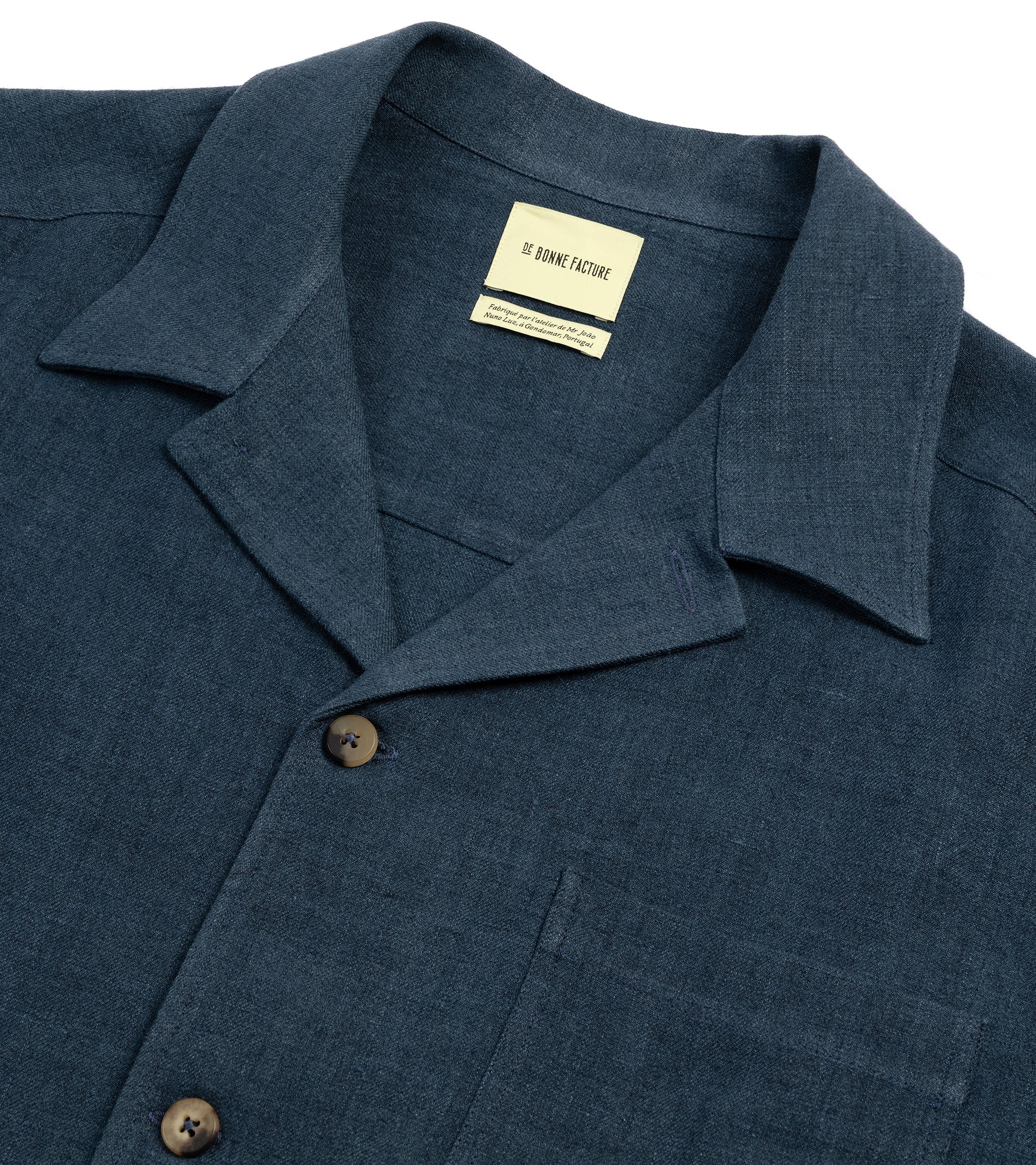 De Bonne Facture Belgian Wool Linen Painter's Jacket: Prussian Blue