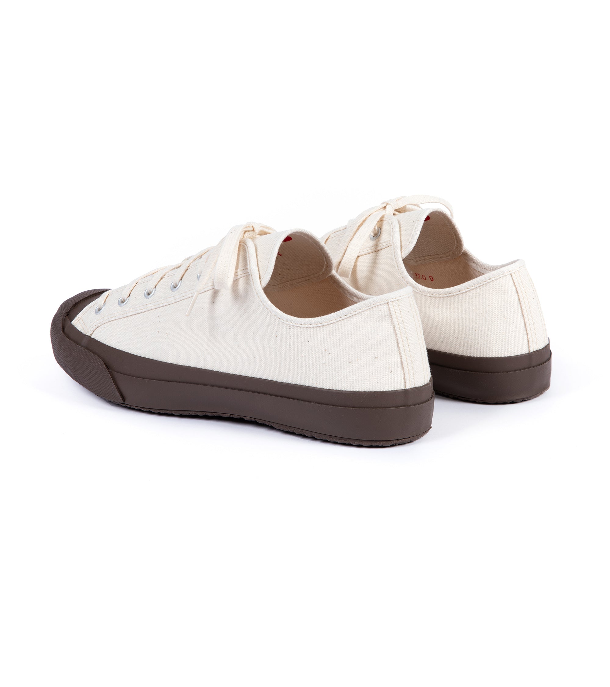 Doek Court Canvas Sneaker: Ecru/Brown
