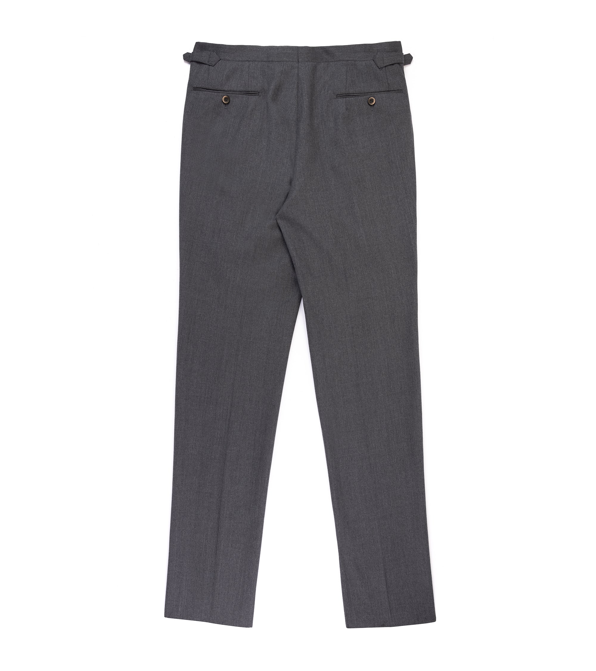 Echizenya for Trunk Wool Serge Pleated Trousers: Grey