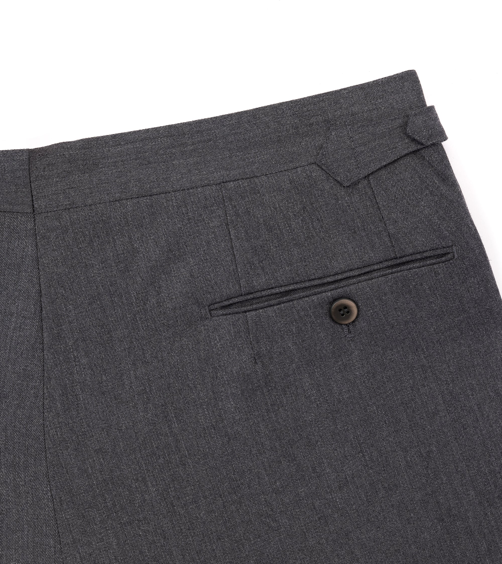 Echizenya for Trunk Wool Serge Pleated Trousers: Grey