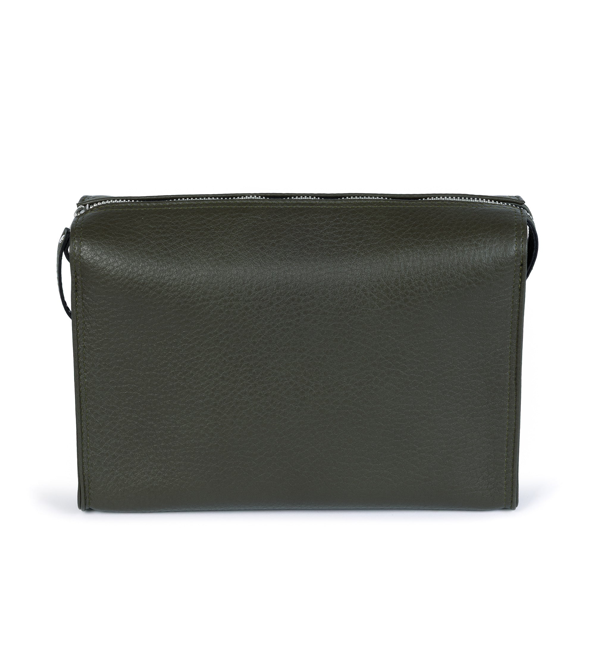 F. Hammann Leather Wash Bag: Olive