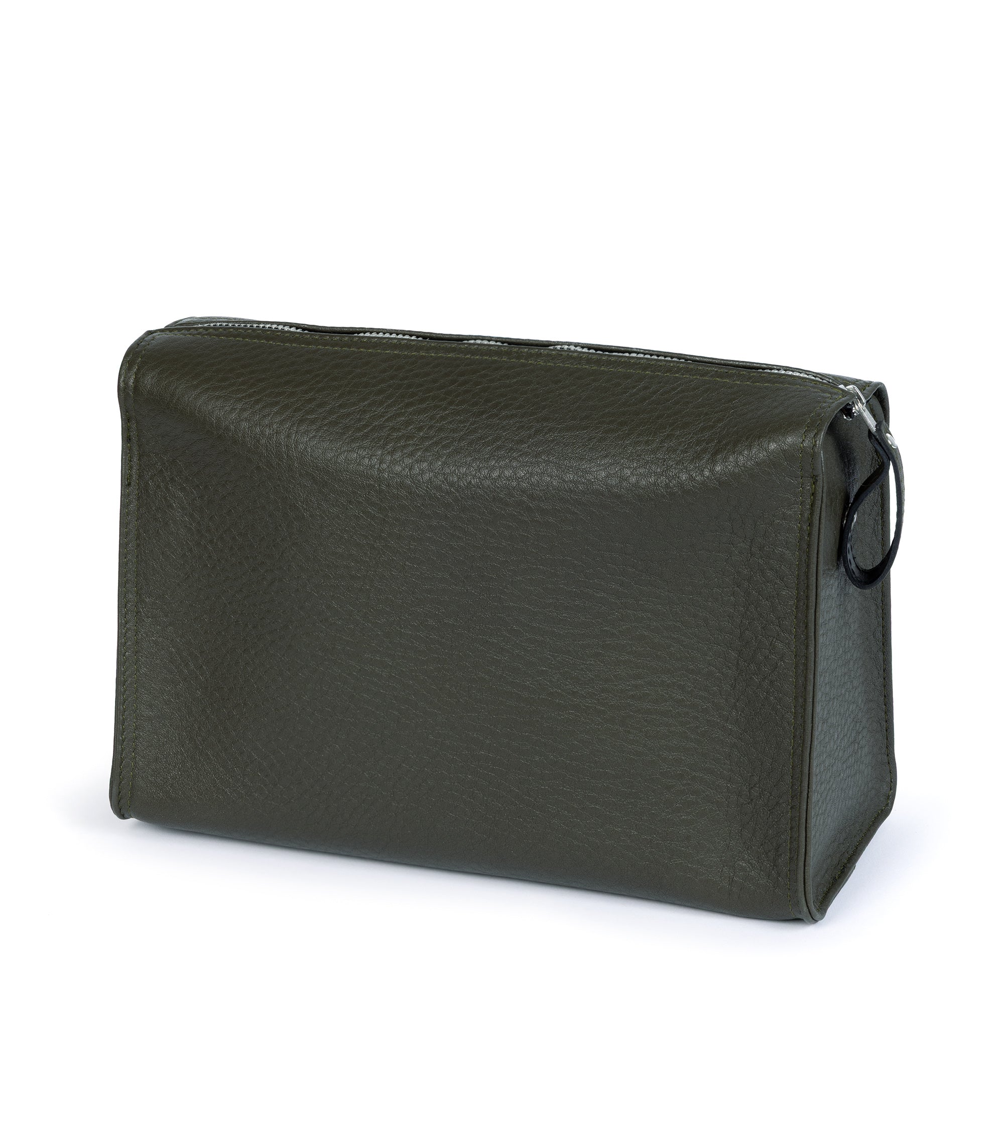 F. Hammann Leather Wash Bag: Olive