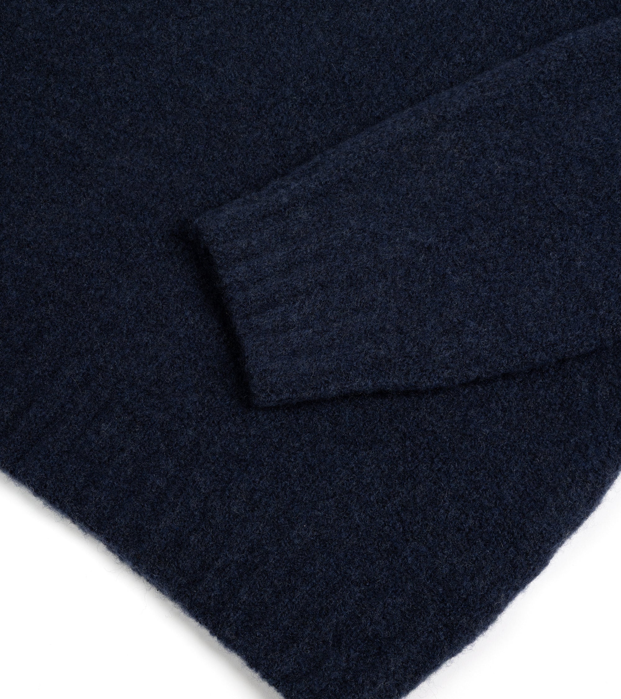 Fedeli Basket Wool Cashmere Mix Long Sleeve Knit Polo Shirt: Storm
