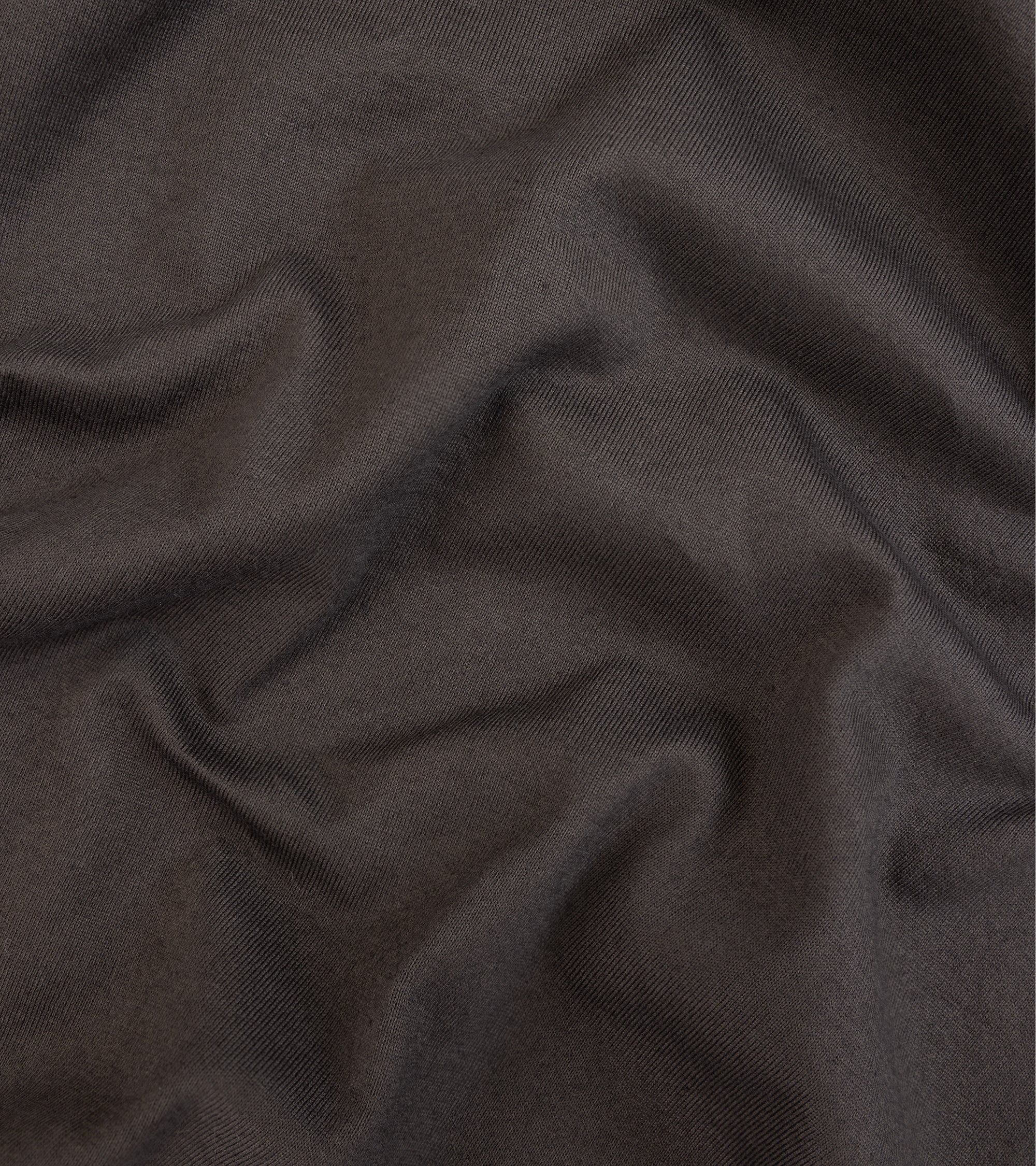 Fedeli Zero Cotton Jersey Long Sleeve Polo Shirt: Dark Chocolate