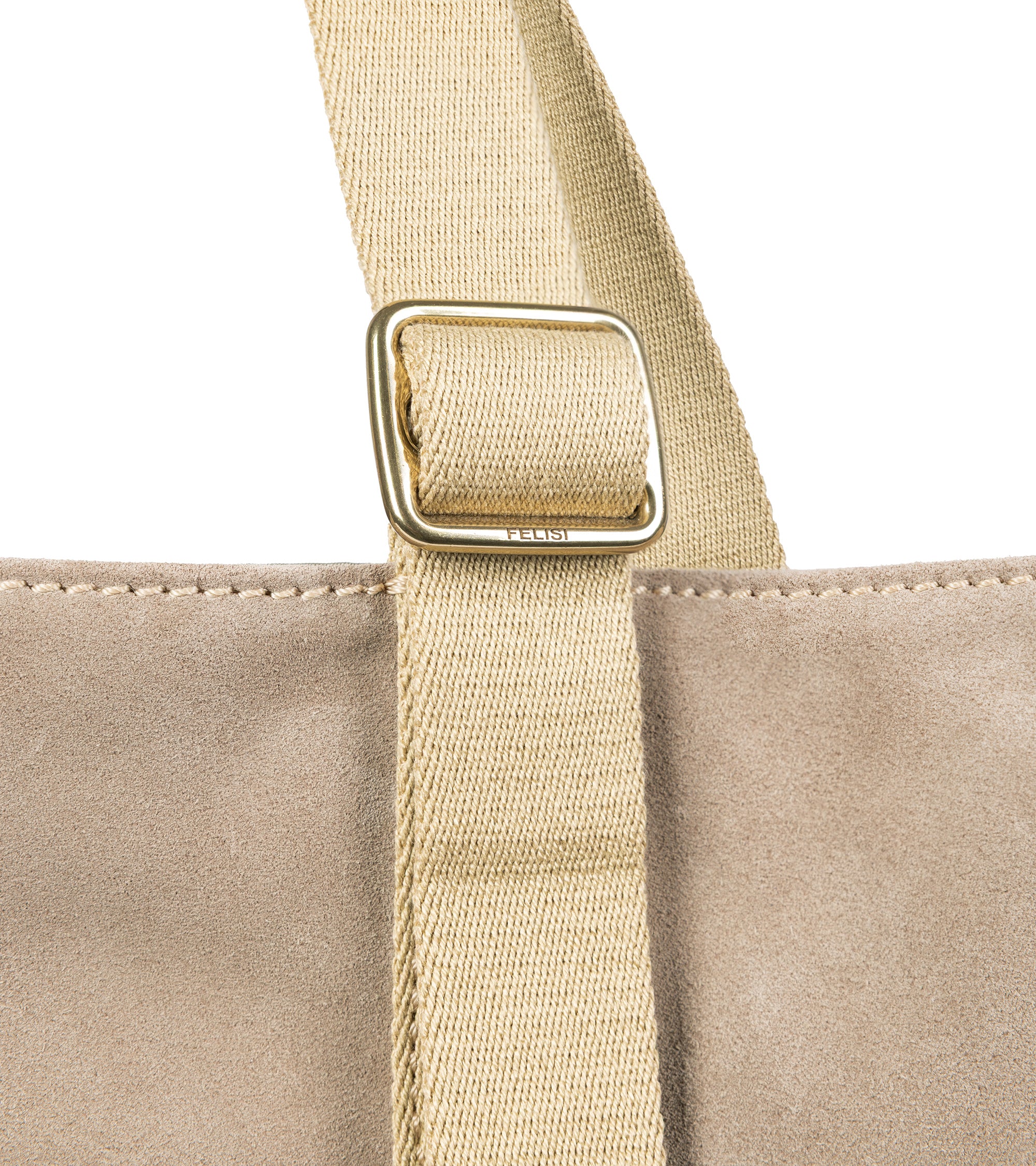 Felisi for Trunk Suede Adjustable Tote Bag: Beige