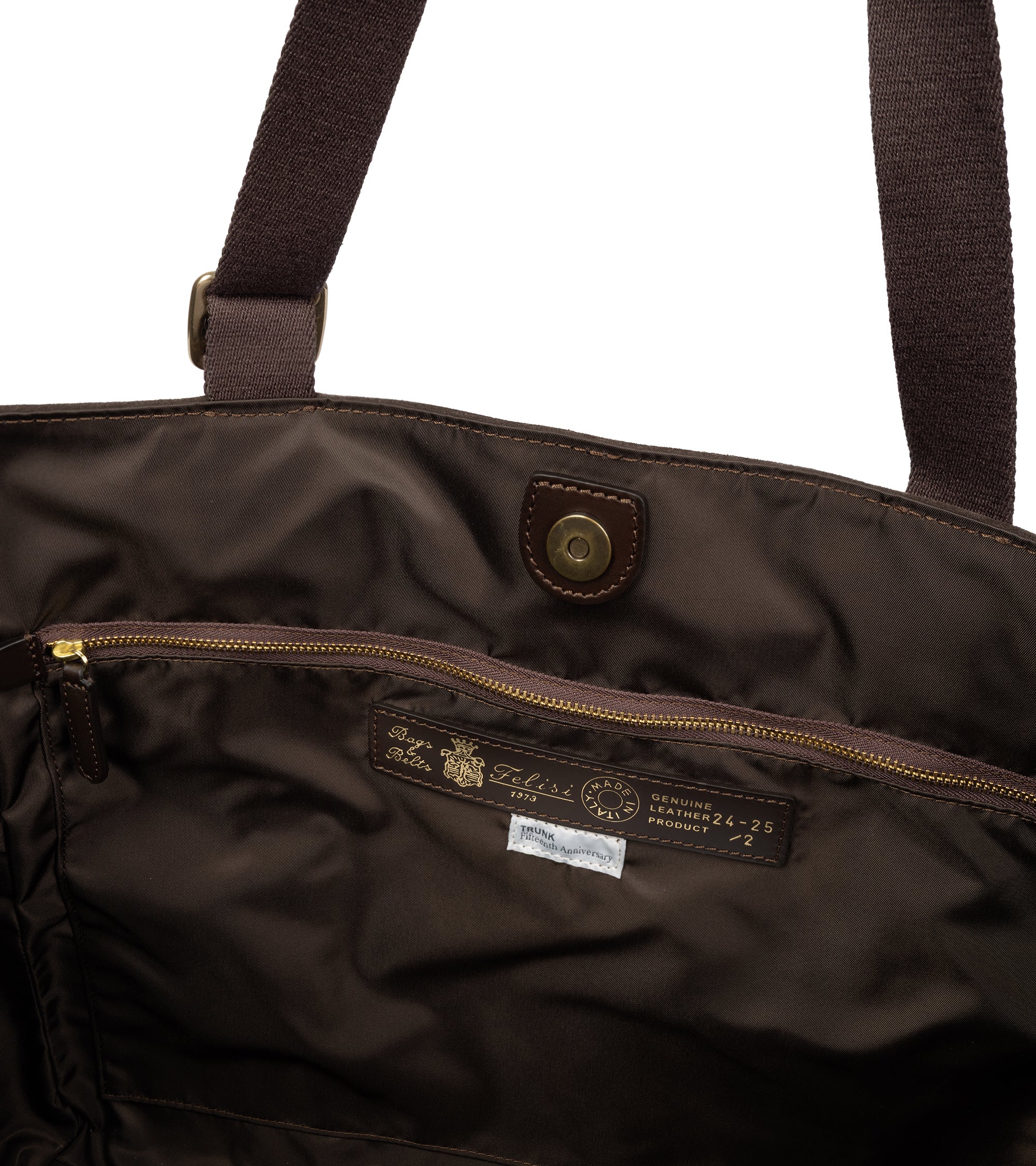 Felisi for Trunk Suede Adjustable Tote Bag: Chocolate