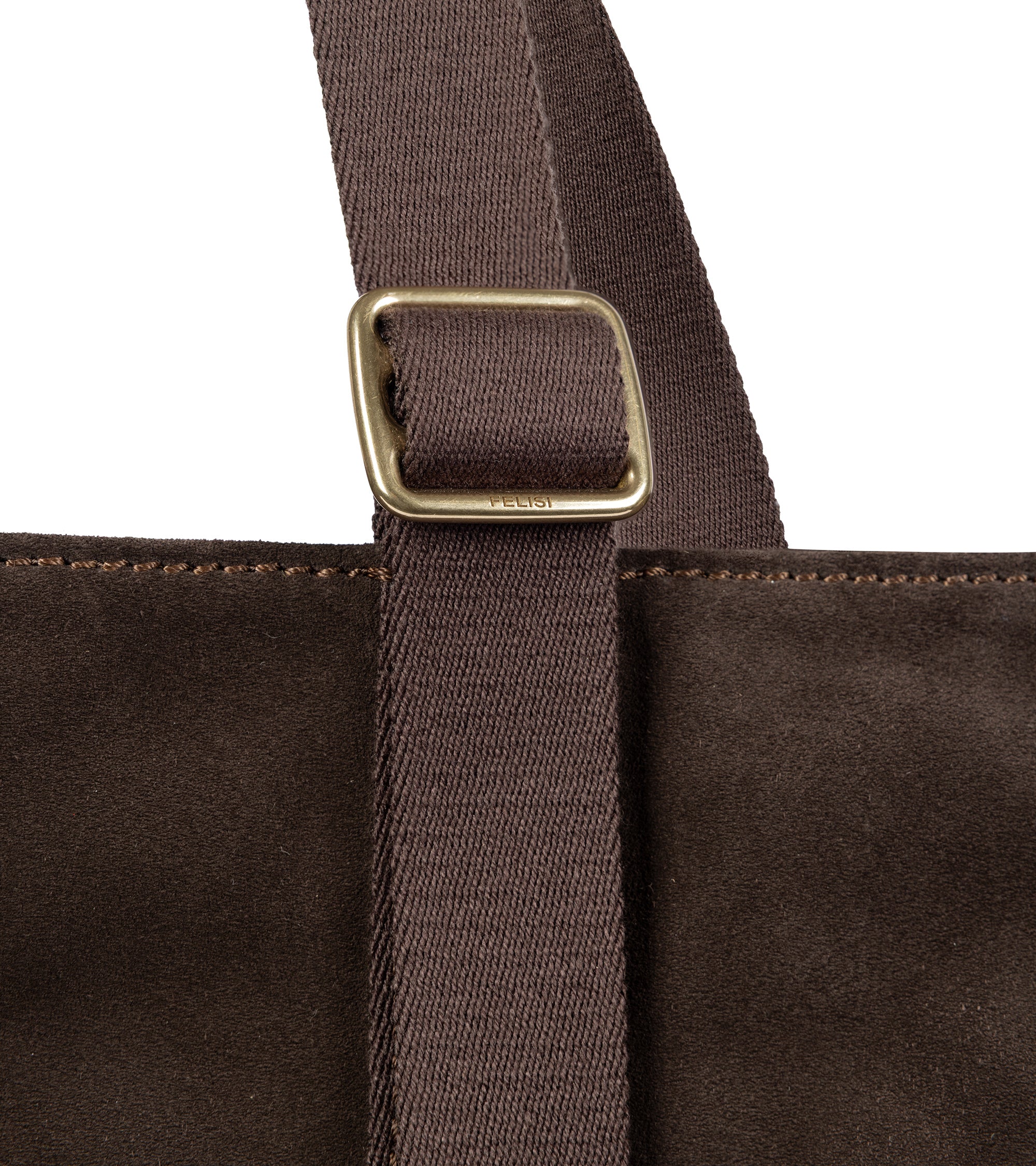 Felisi for Trunk Suede Adjustable Tote Bag: Chocolate