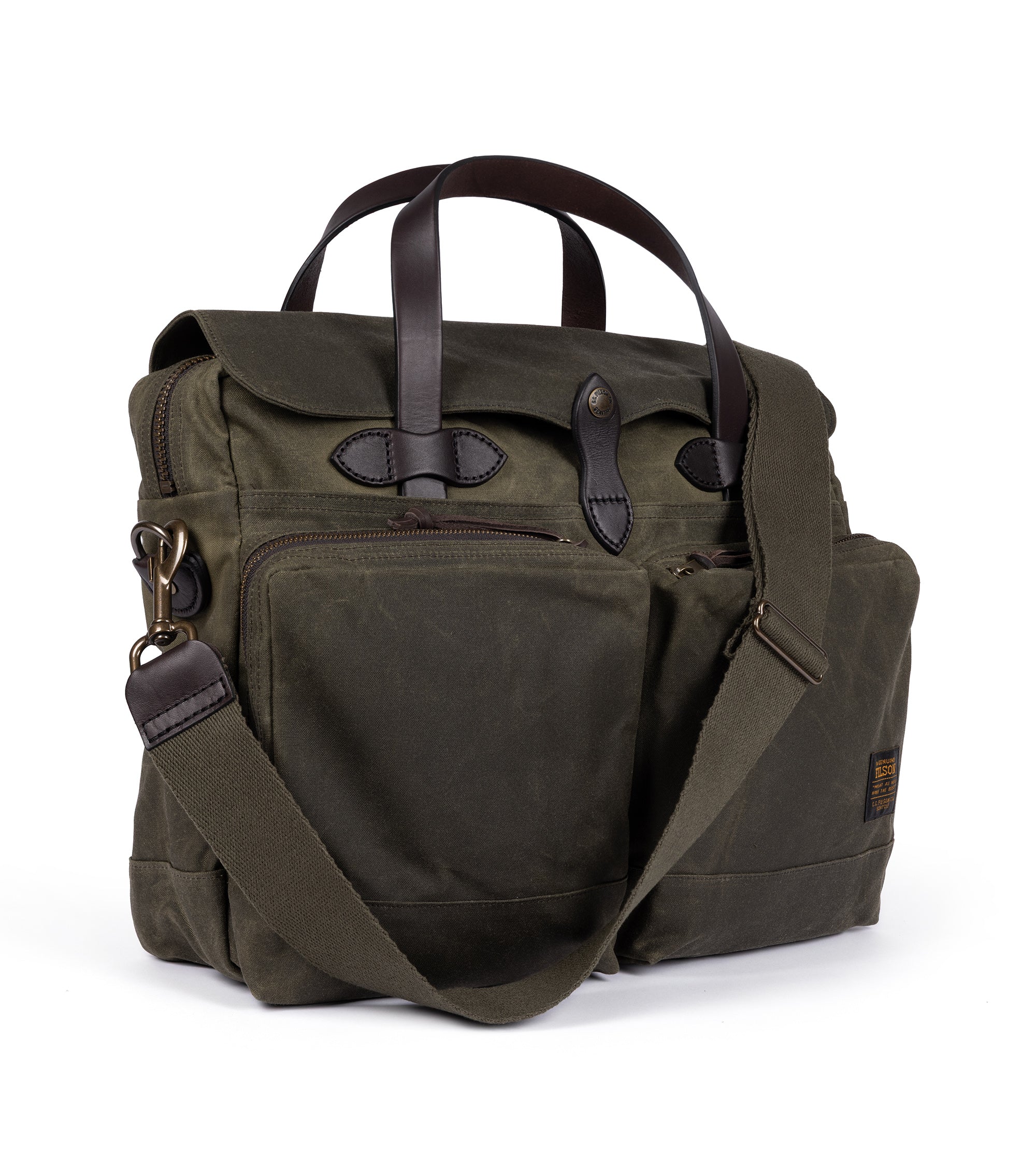 Filson 24hr Tincloth Briefcase: Otter Green