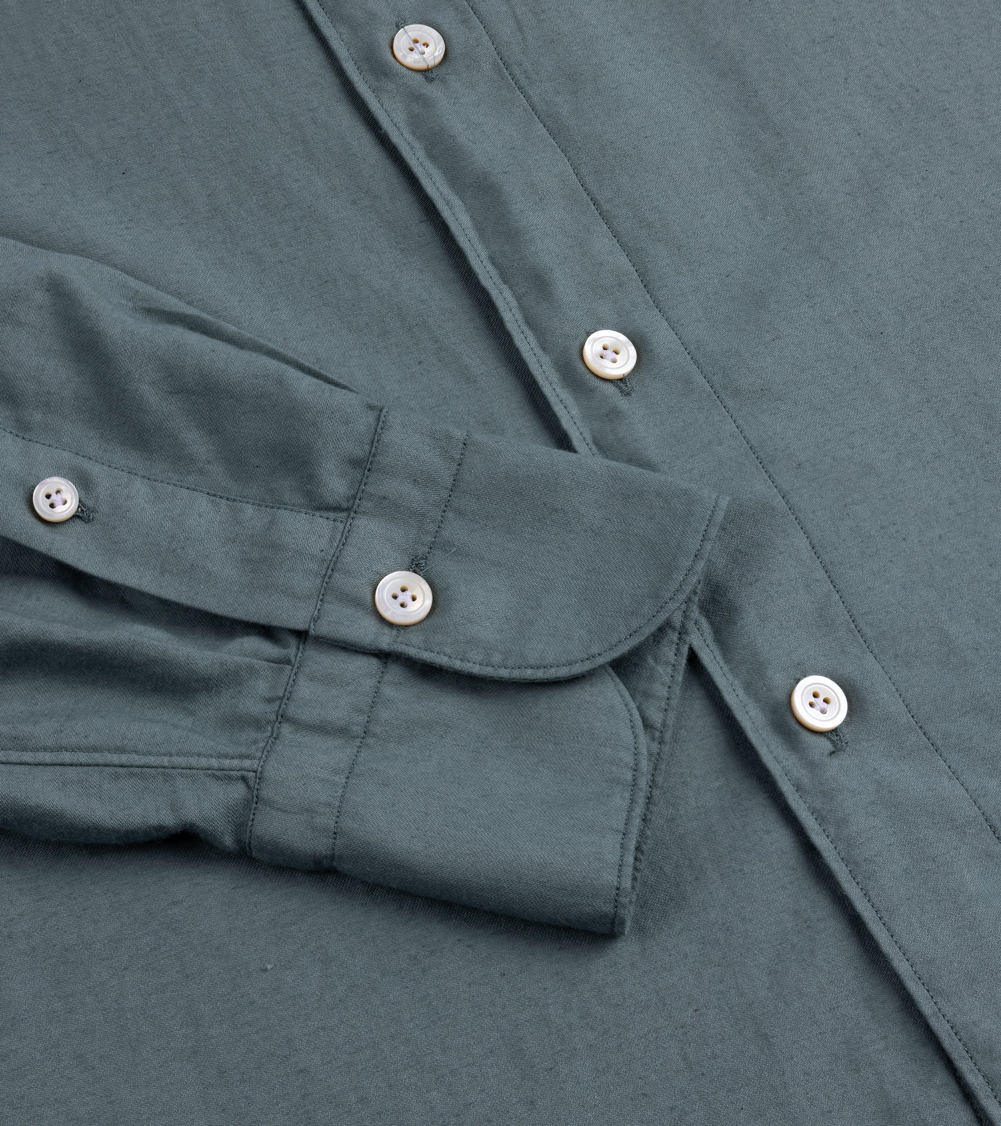 Finamore Gaeta Cotton Cashmere Luigi Carlo Riva Shirt: Olive