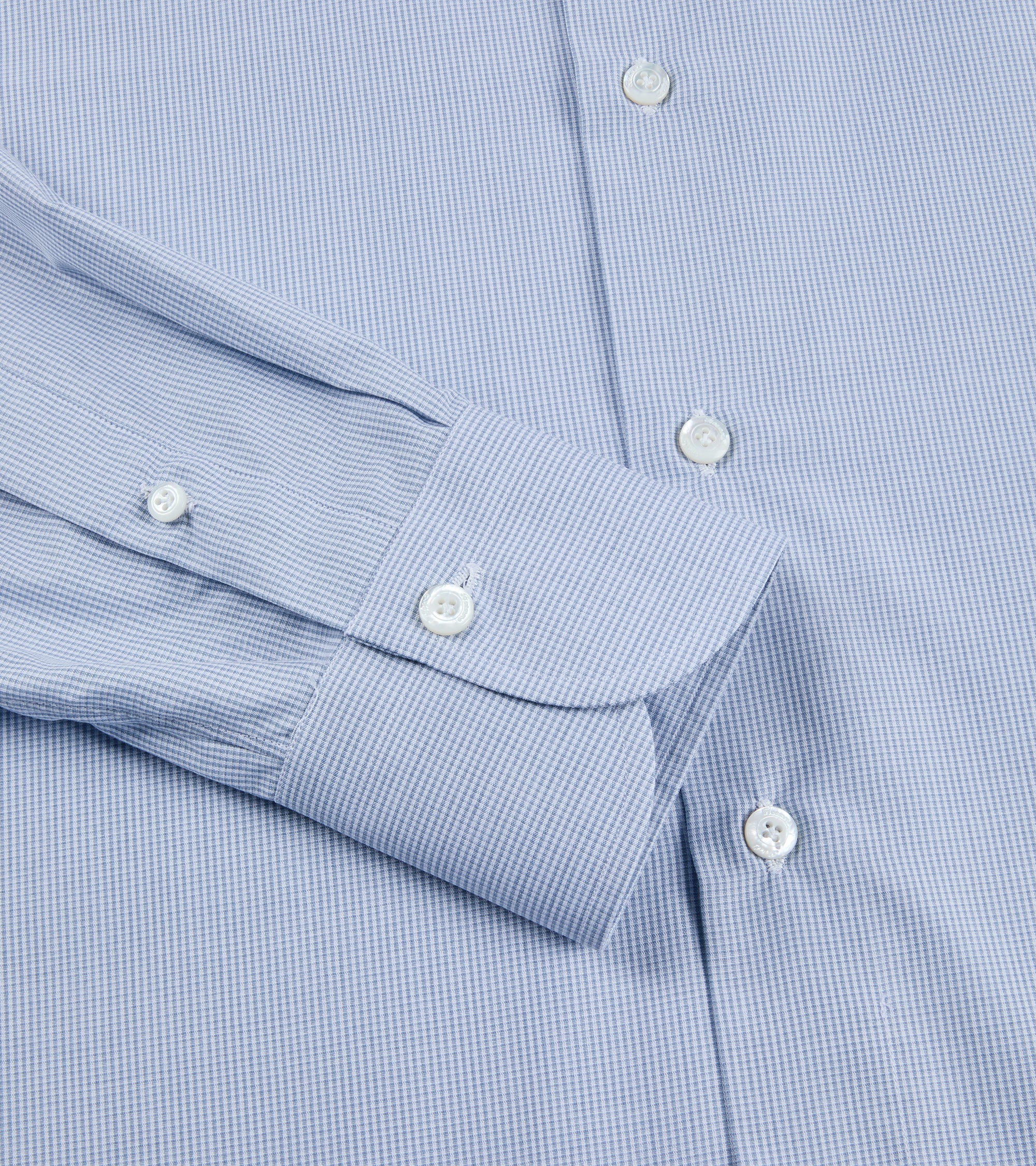 Finamore Napoli Carlo Riva Cotton Silk Check Leonardo Button Down Shirt: Grey