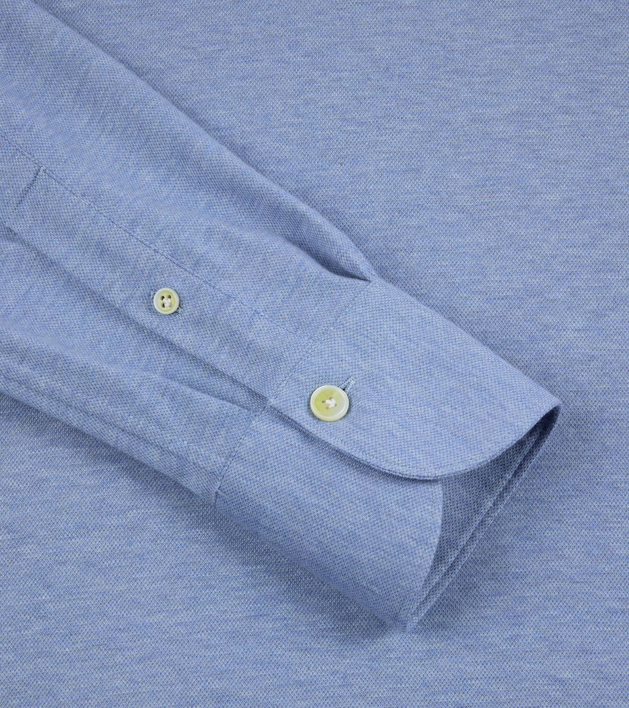 Finamore Orlando Cotton Cashmere Polo Shirt: Blue