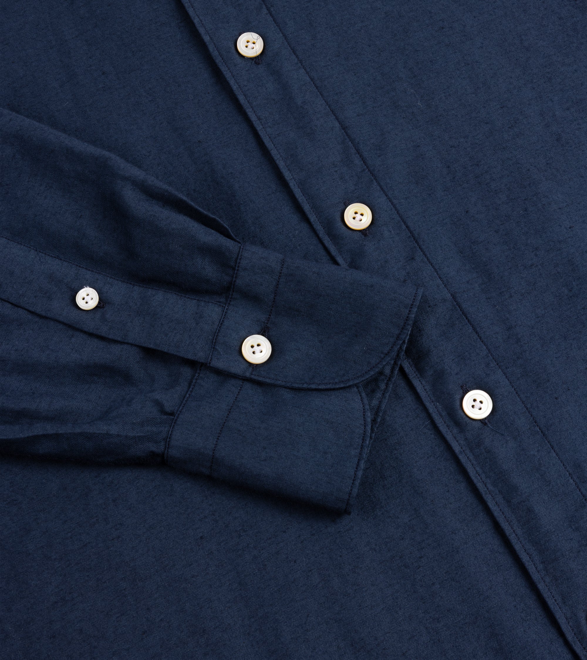 Finamore Gaeta Cotton Cashmere Luigi Carlo Riva Shirt: Navy