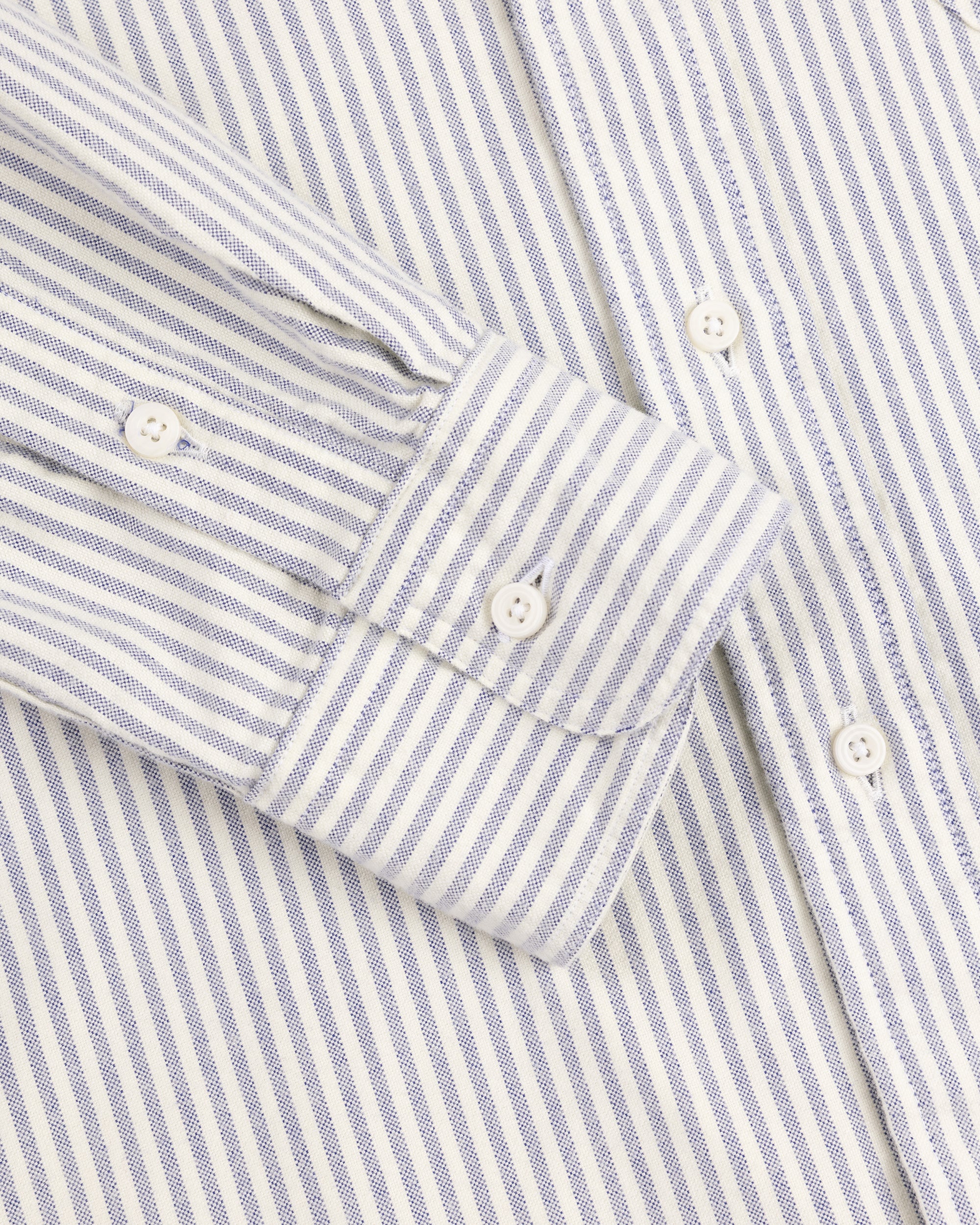 Gitman Vintage Brushed Oxford Cotton Stripe Shirt: Navy