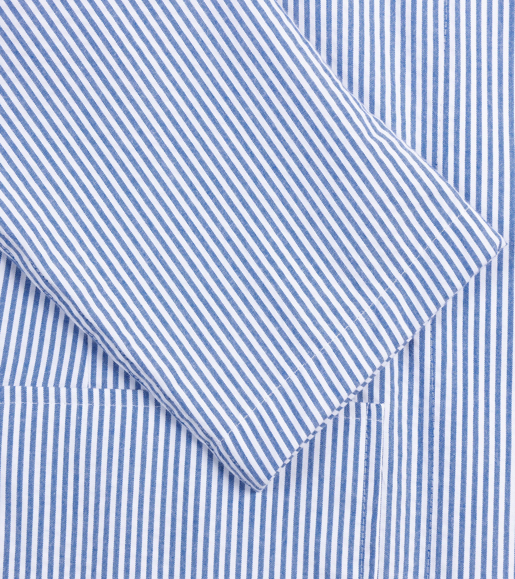 Gitman Vintage Cotton Seersucker Stripe Simple Jacket: Blue