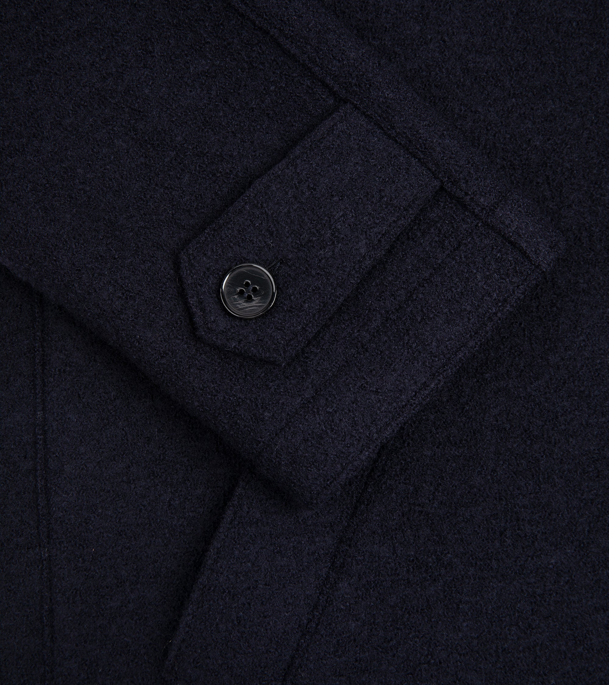 Harris Wharf Boiled Wool Raglan Coat: Navy