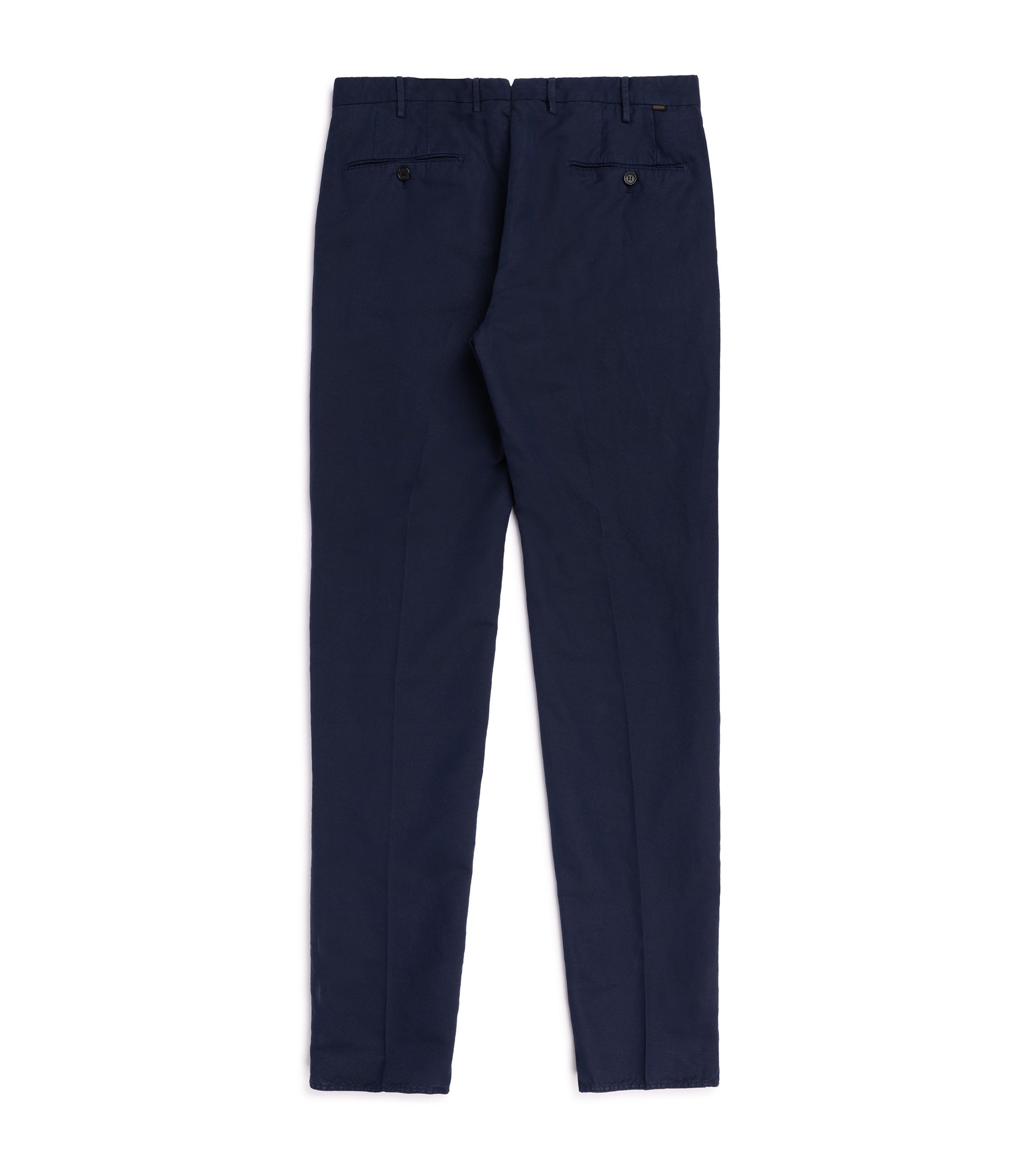 Incotex Regular Fit Chinolino Cotton Linen Trousers: Navy