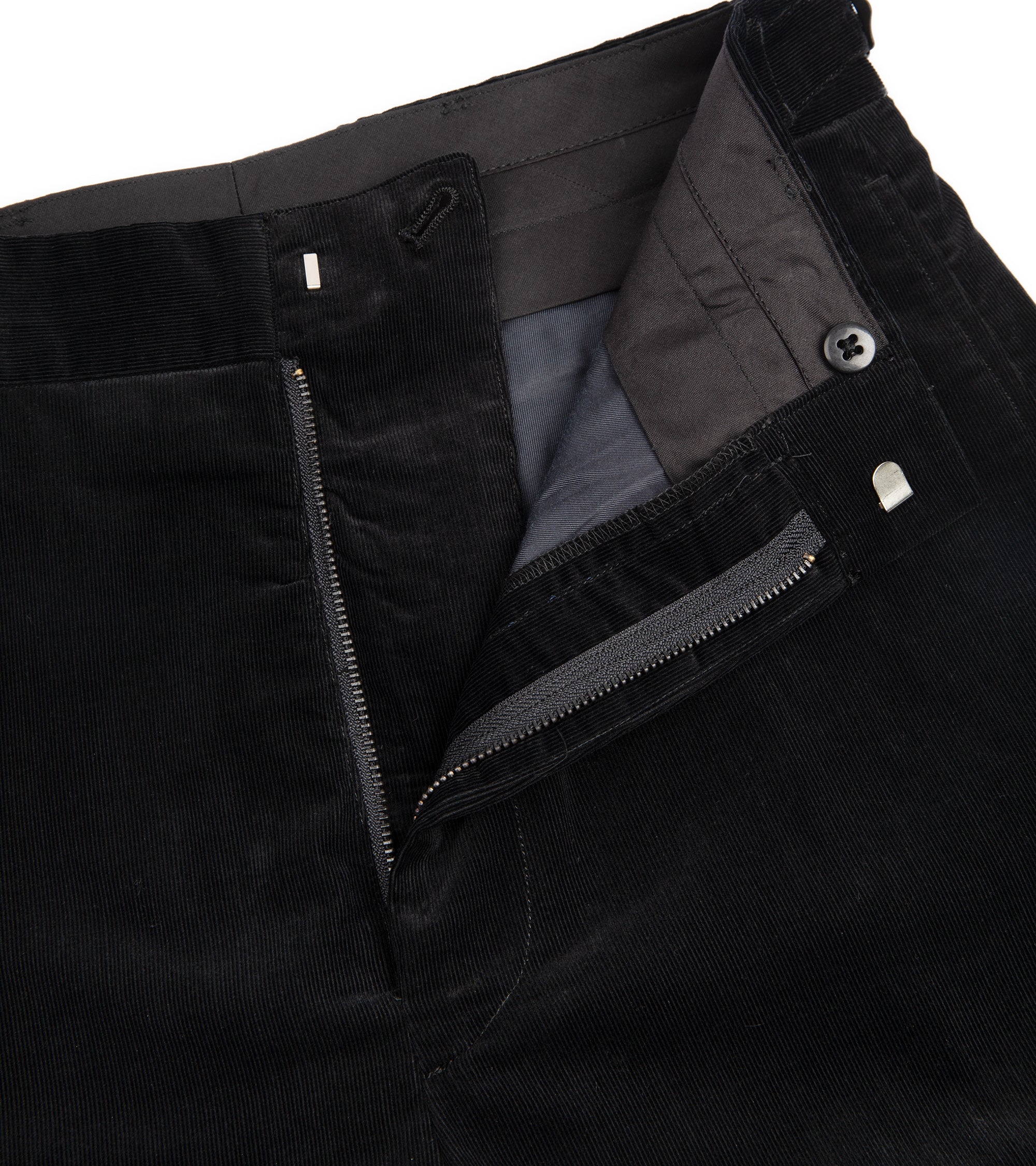 Kaptain Sunshine Corduroy Scottish Trousers: Dull Black