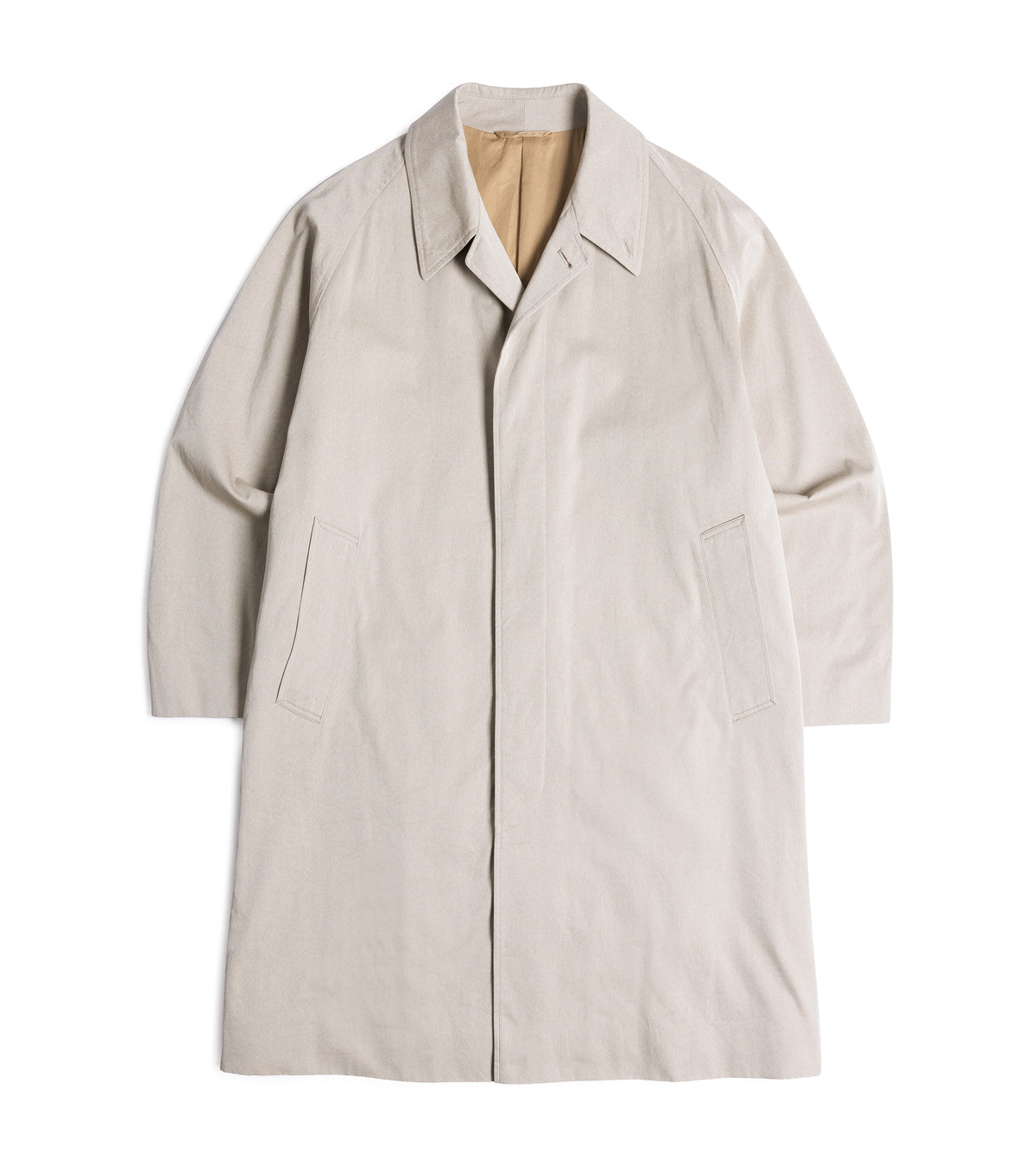 Kaptain Sunshine Cotton Gabardine Walker Coat: Taupe