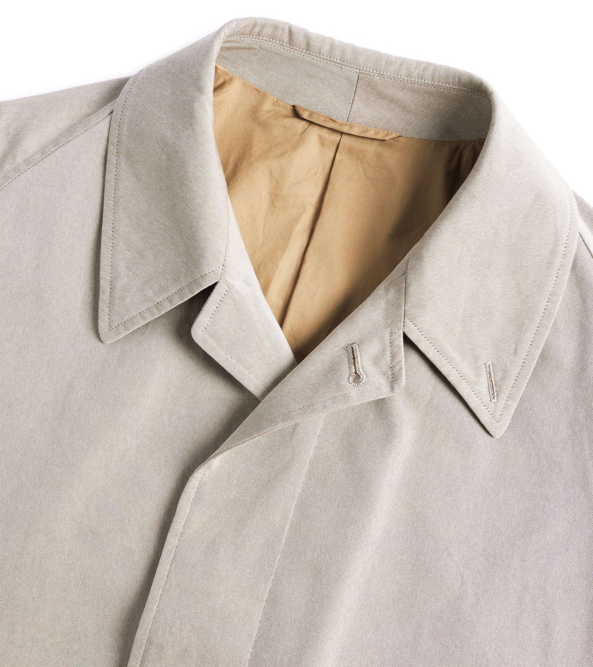 Kaptain Sunshine Cotton Gabardine Walker Coat: Taupe