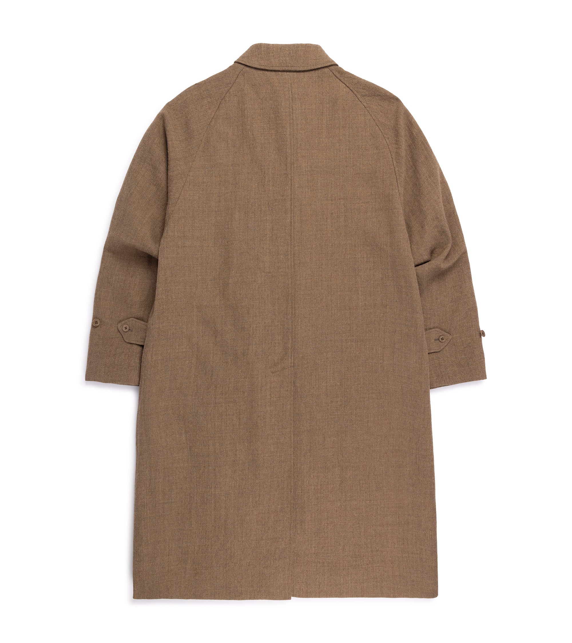 Kaptain Sunshine Washed Wool Serge Walker Coat: Tan
