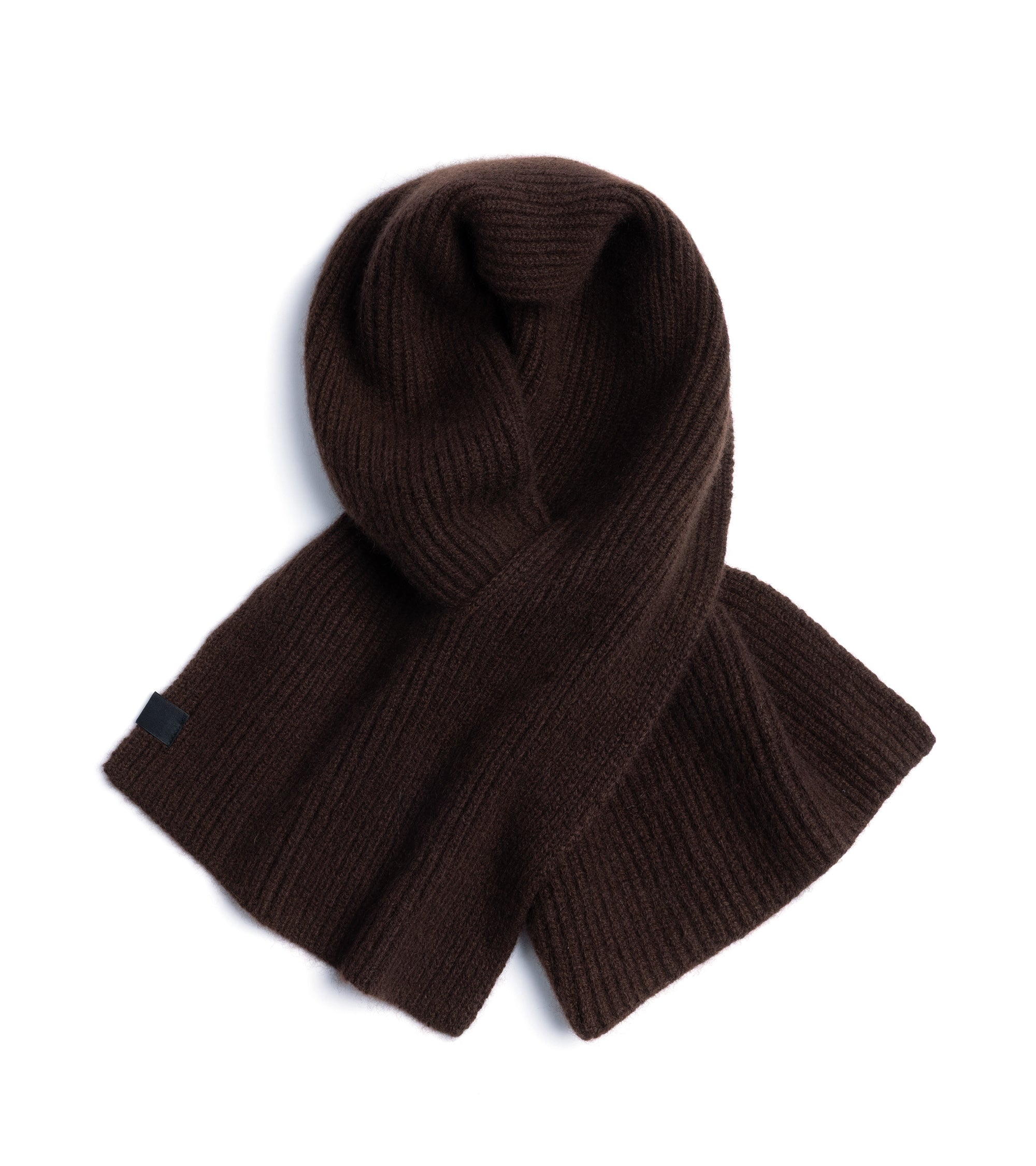Mooncastle Cashmere Short Scarf: Brown