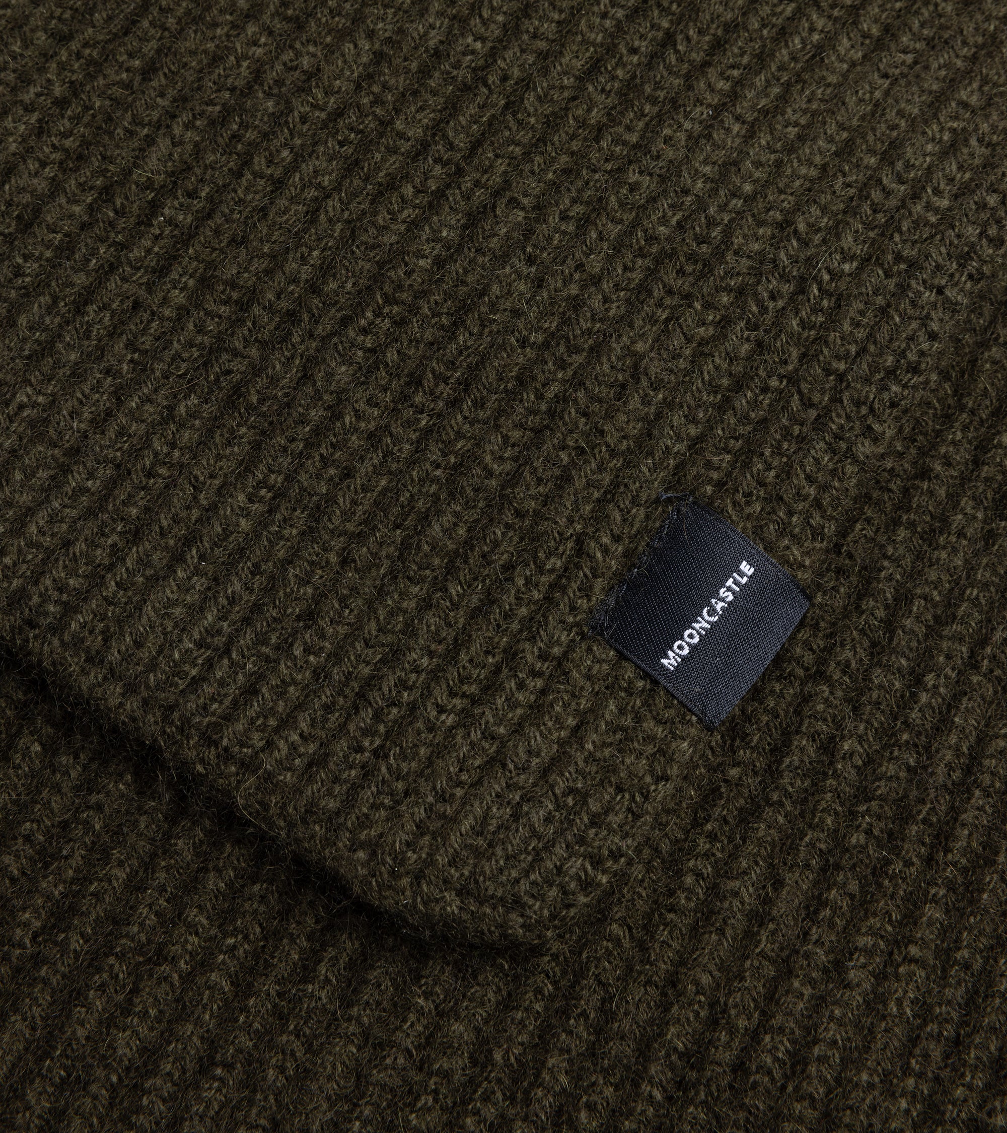 Mooncastle Cashmere Short Scarf: Moss Green