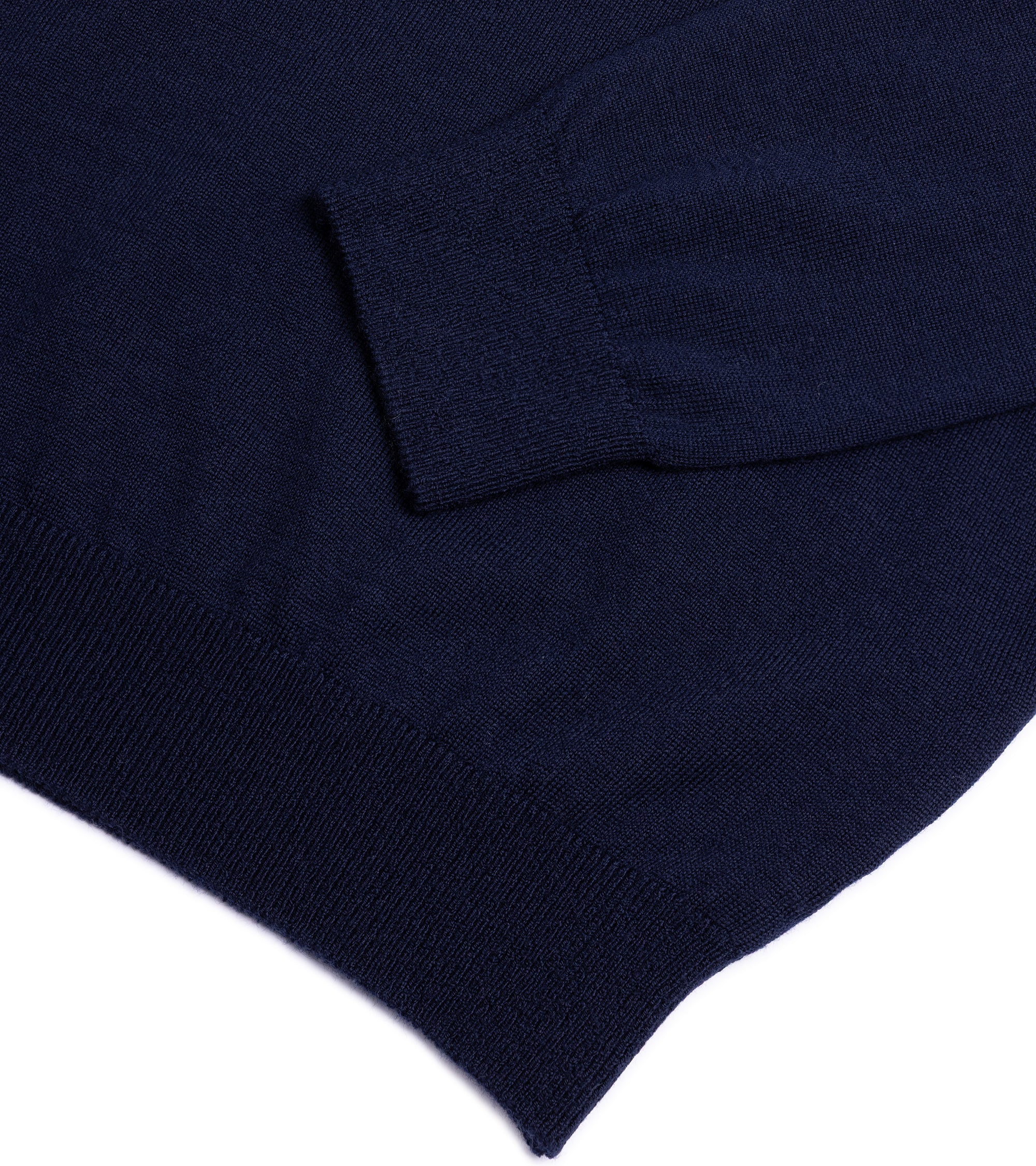 Mooncastle Lightweight Merino Roll Neck Sweater: Navy
