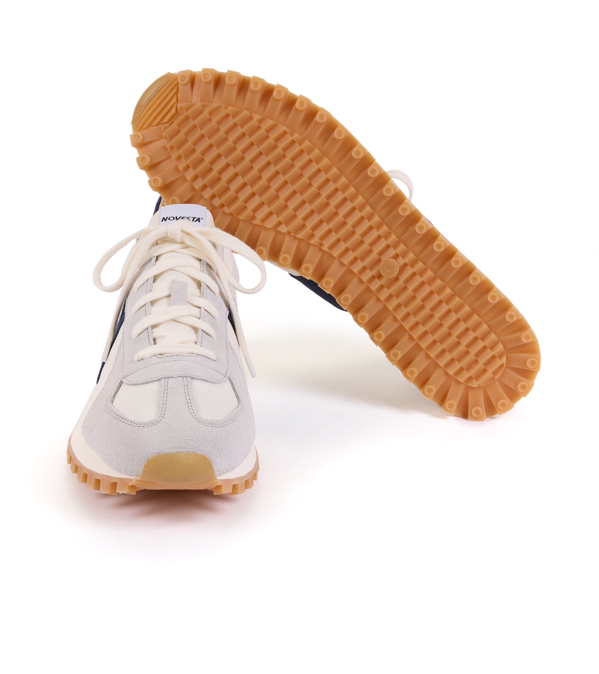 Novesta GAT Trail Sneaker: White/Navy