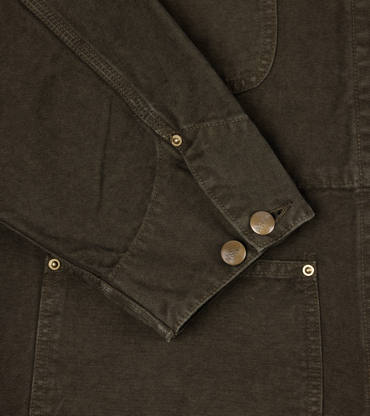 OrSlow Oxford Cotton Coverall Jacket: Coffee Brown