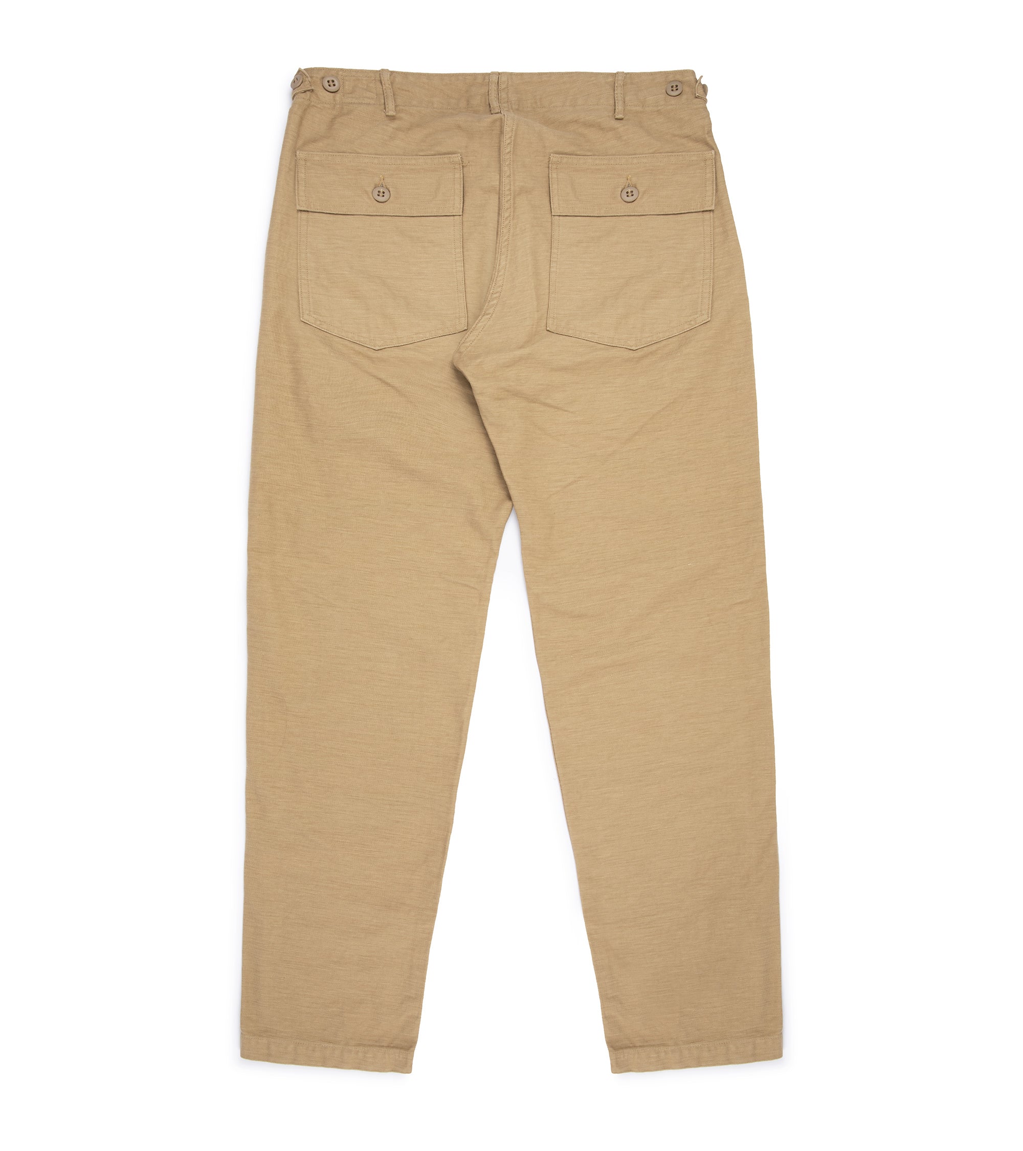 OrSlow Slim Fit Cotton Fatigue Pants: Khaki