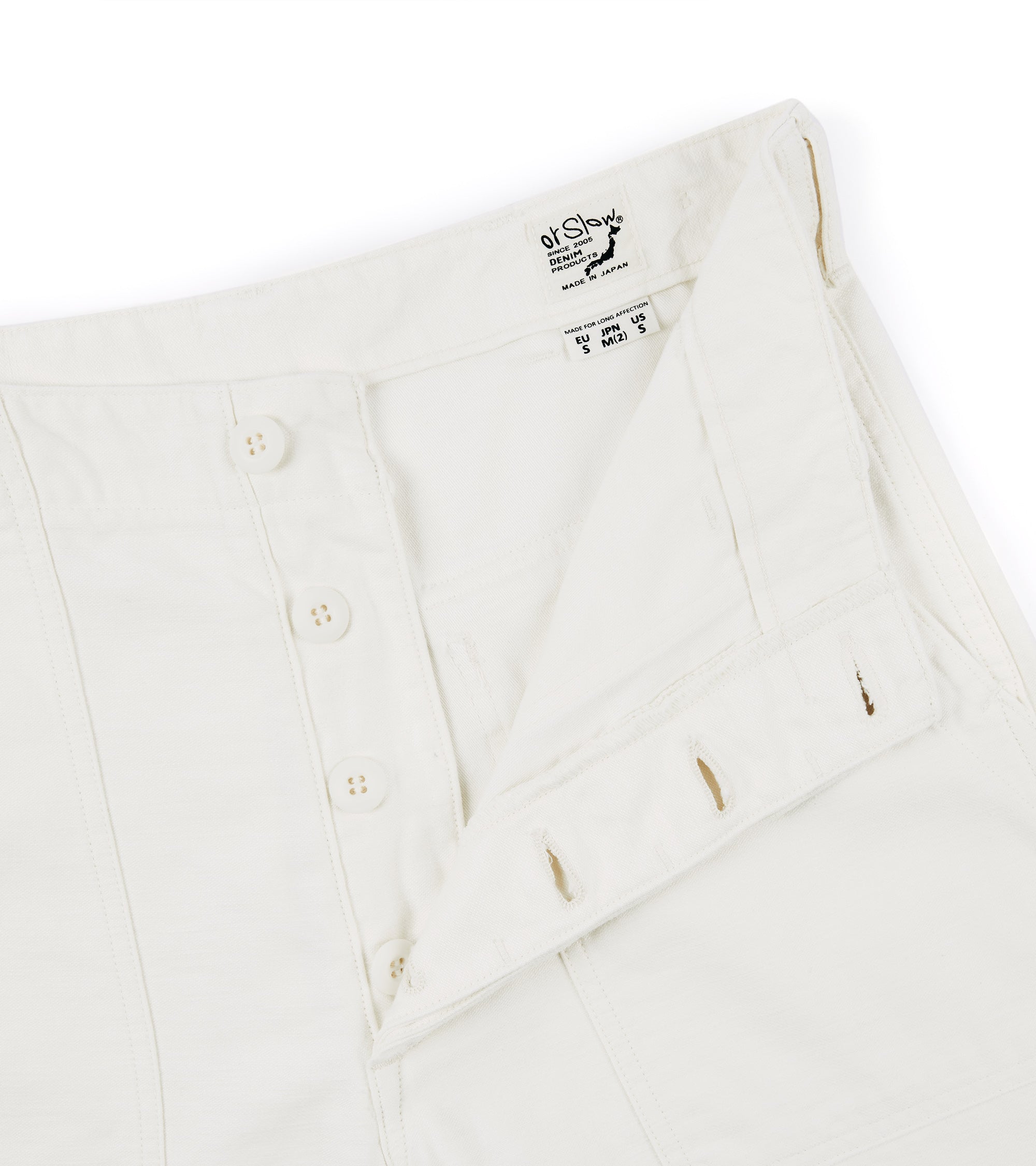 OrSlow U.S. Army Regular Fit Cotton Fatigue Pants: Ecru