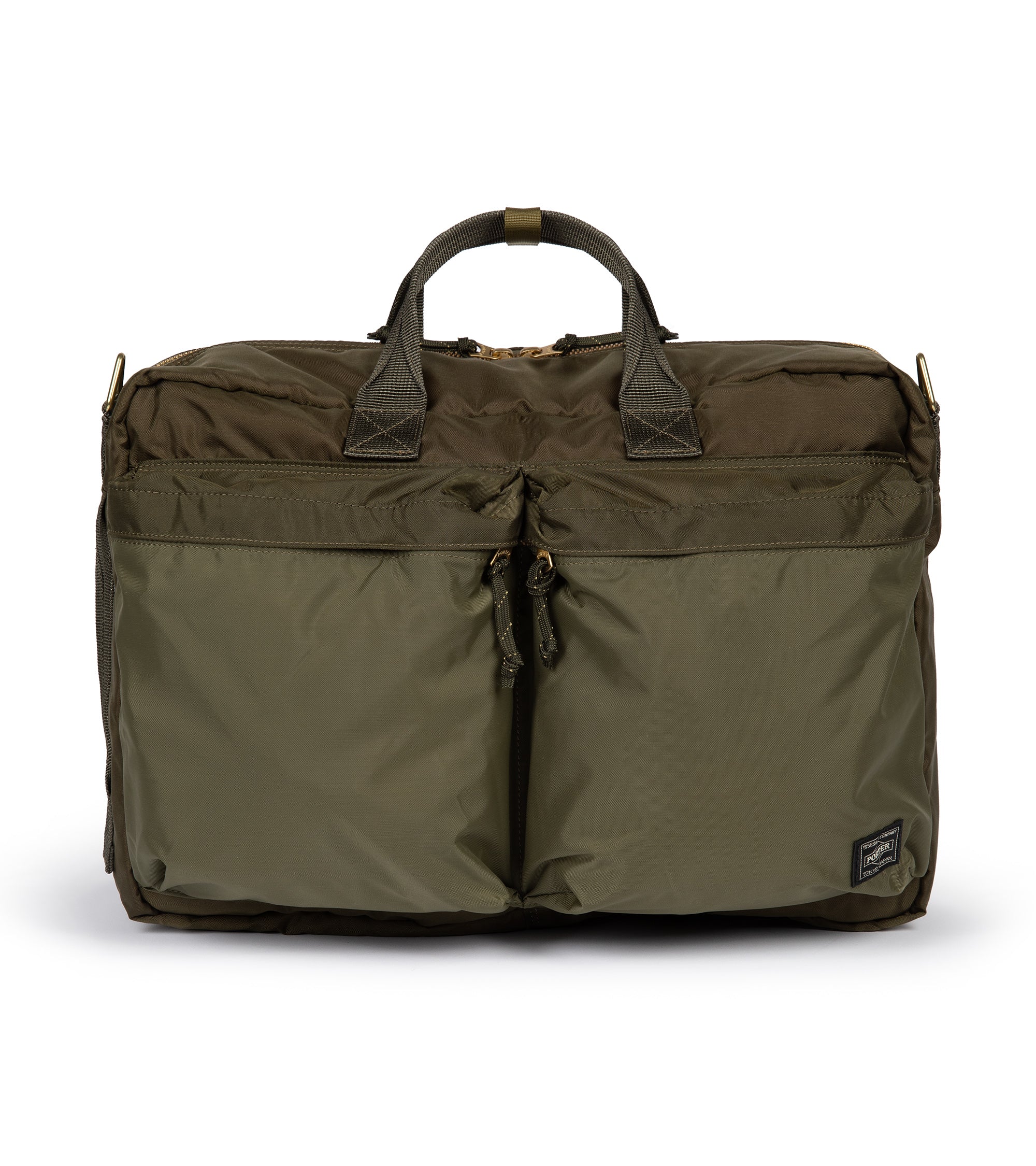 PORTER Force 3Way Briefcase in Olive | Trunk Clothiers