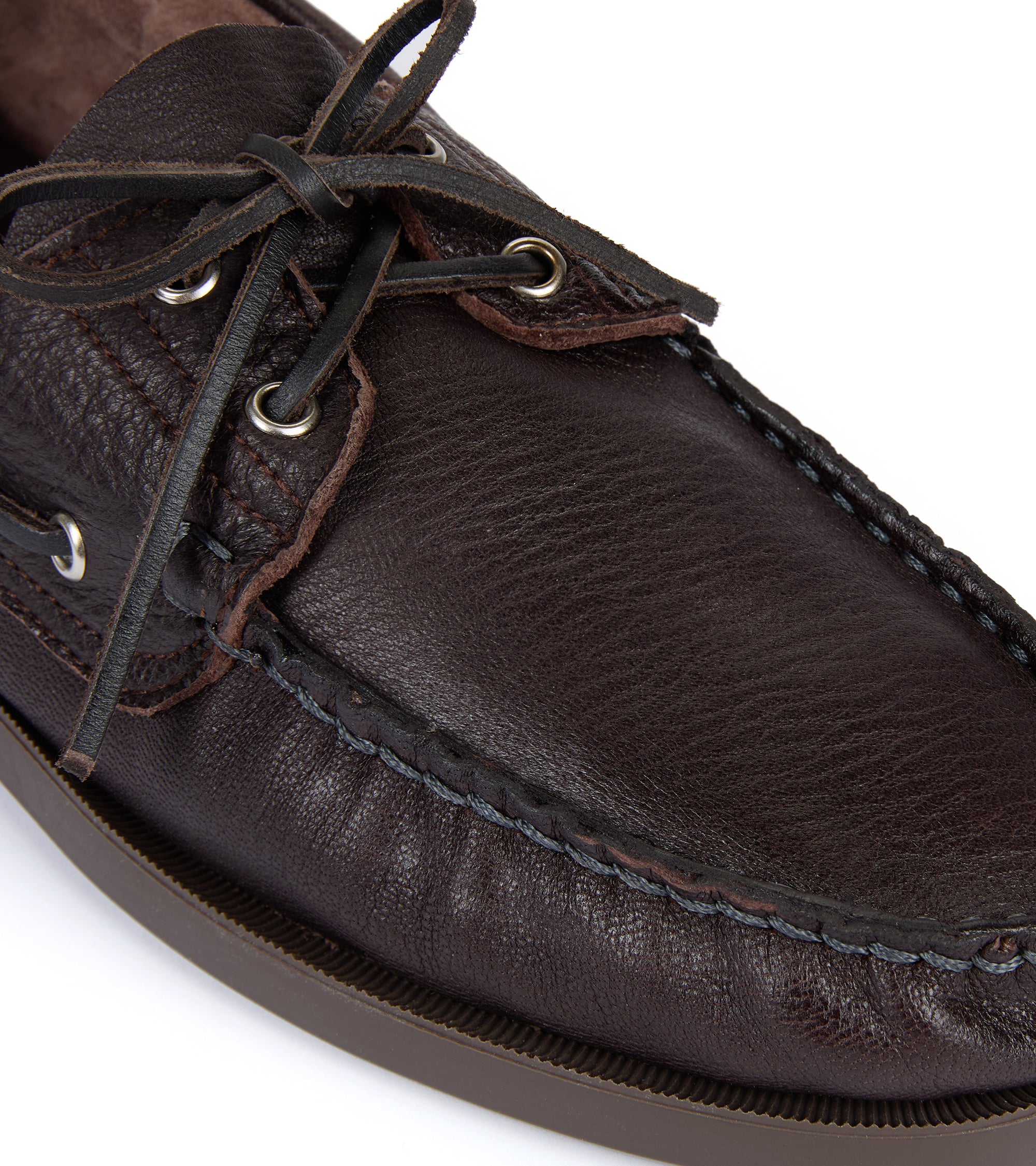 Paraboot Barth Deerskin Boat Shoe: Brown