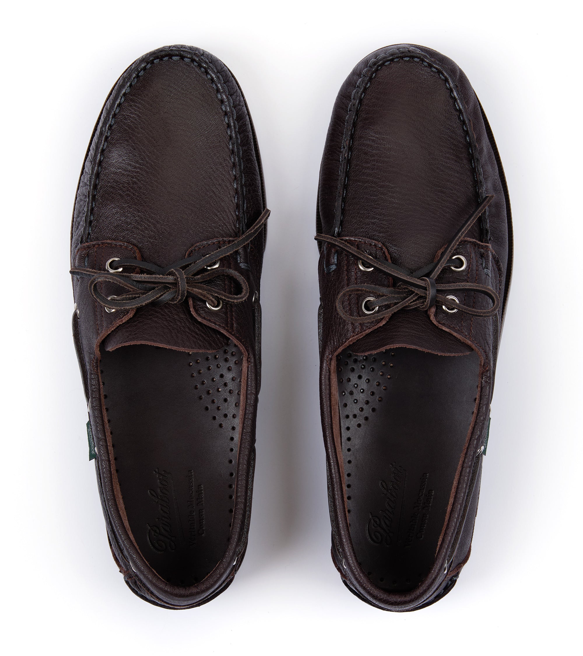 Paraboot Barth Deerskin Boat Shoe: Brown