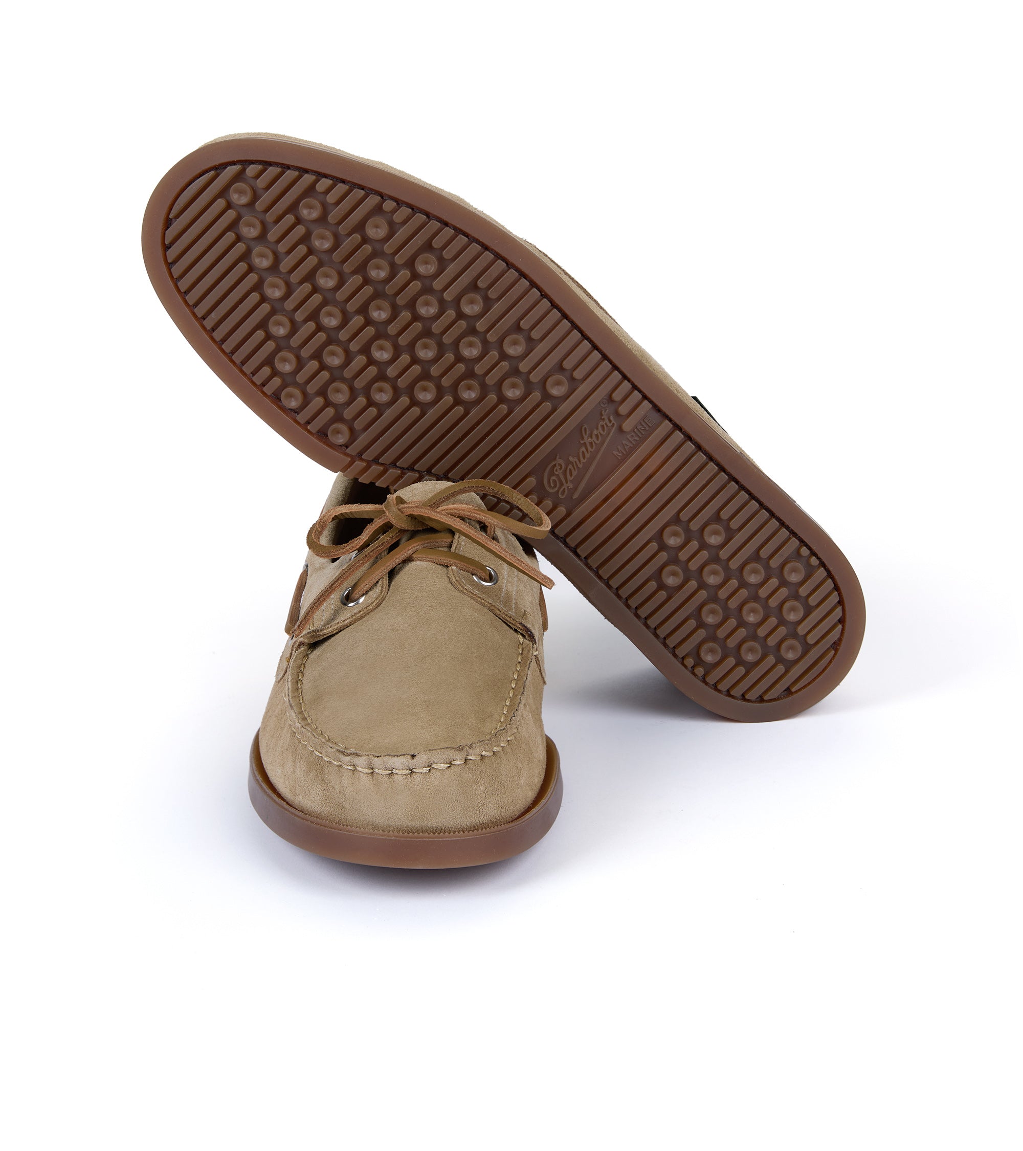 Paraboot Barth Suede Boat Shoe: Sand